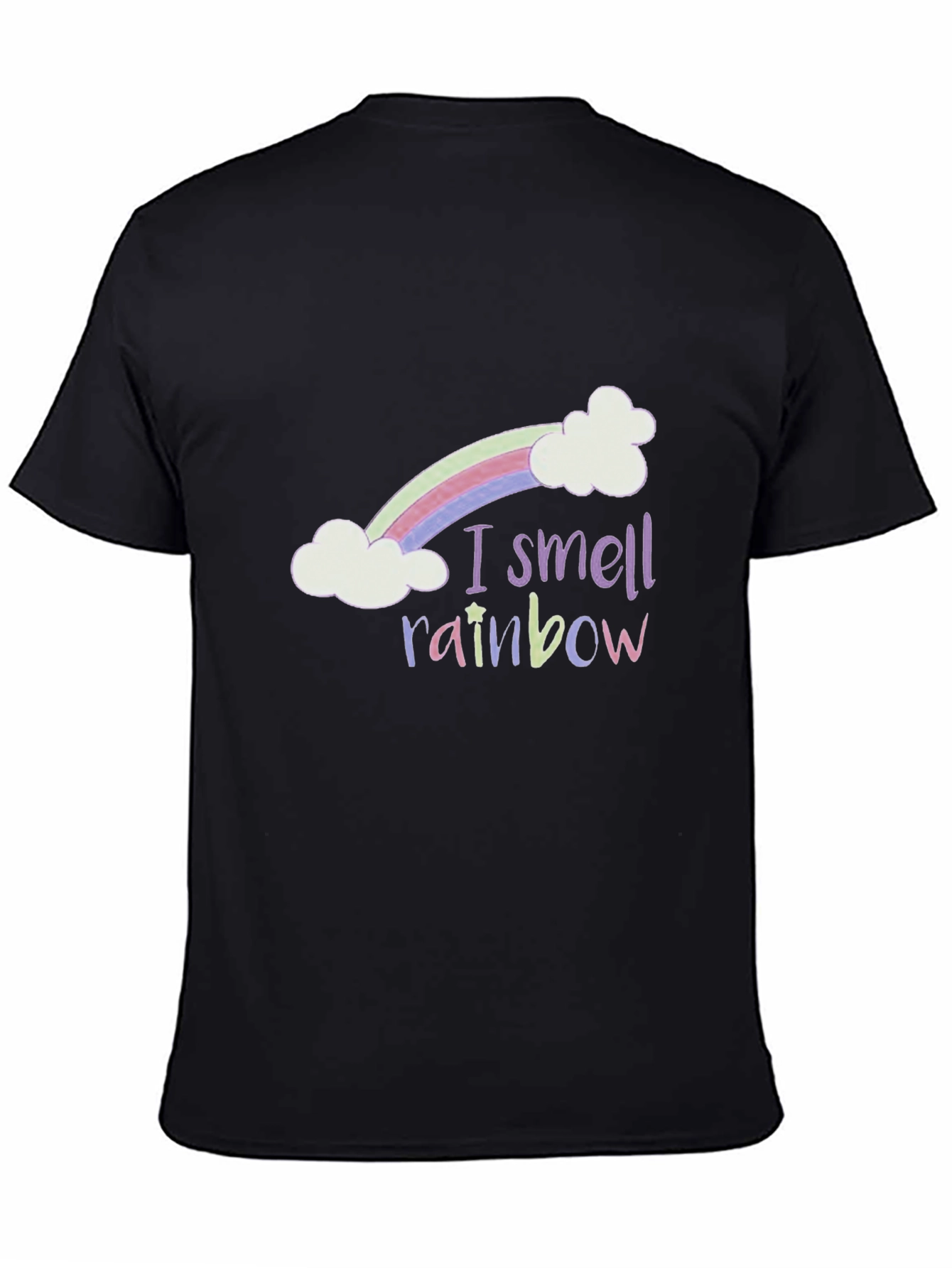 Black I Smell Rainbow T-Shirt Funny Graphic Tee view 4