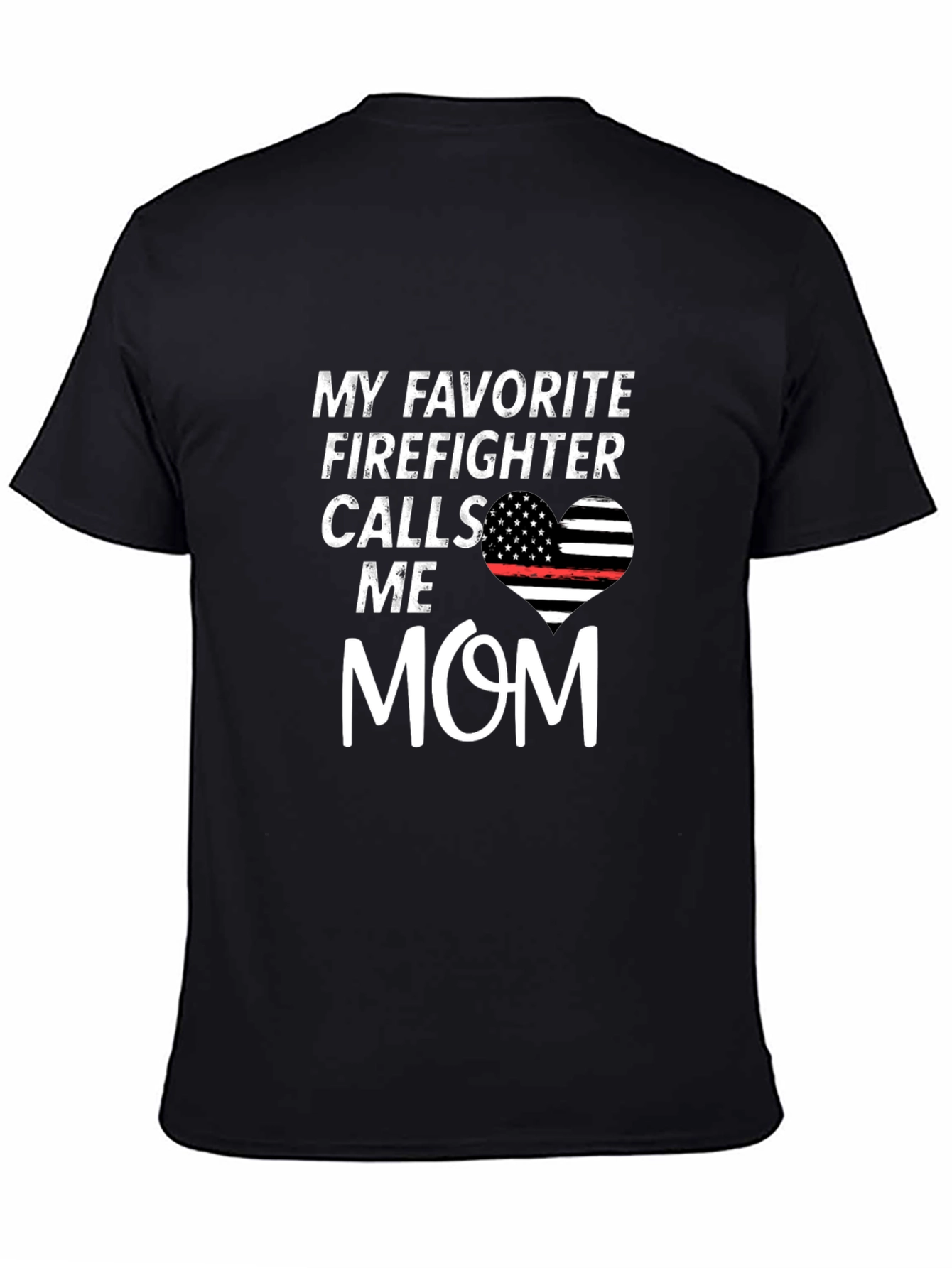 Black Firefighter Mom T-Shirt - Show Your Pride! view 4