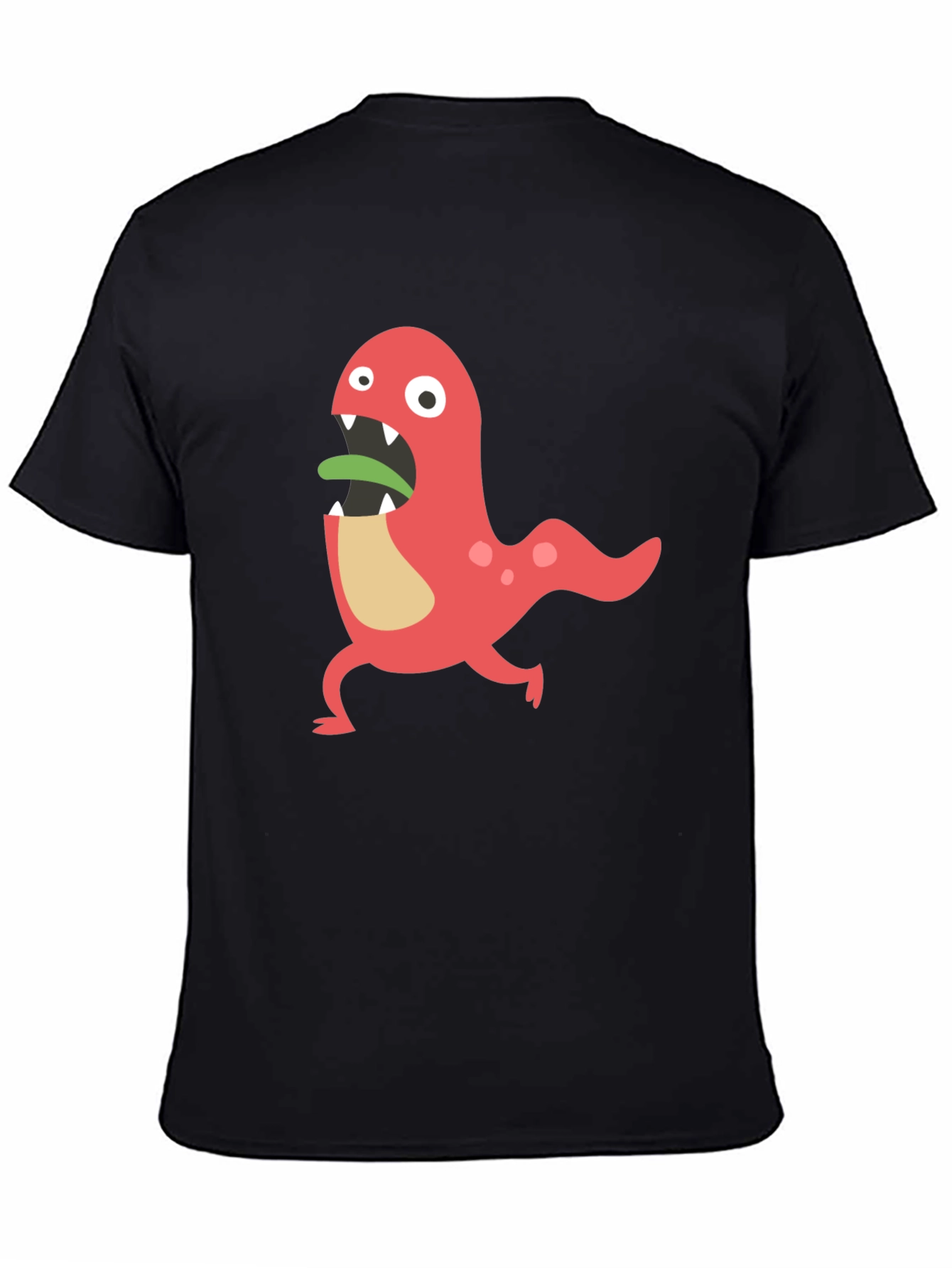 Black Monster Graphic Tee - Funny Cartoon Design view 4