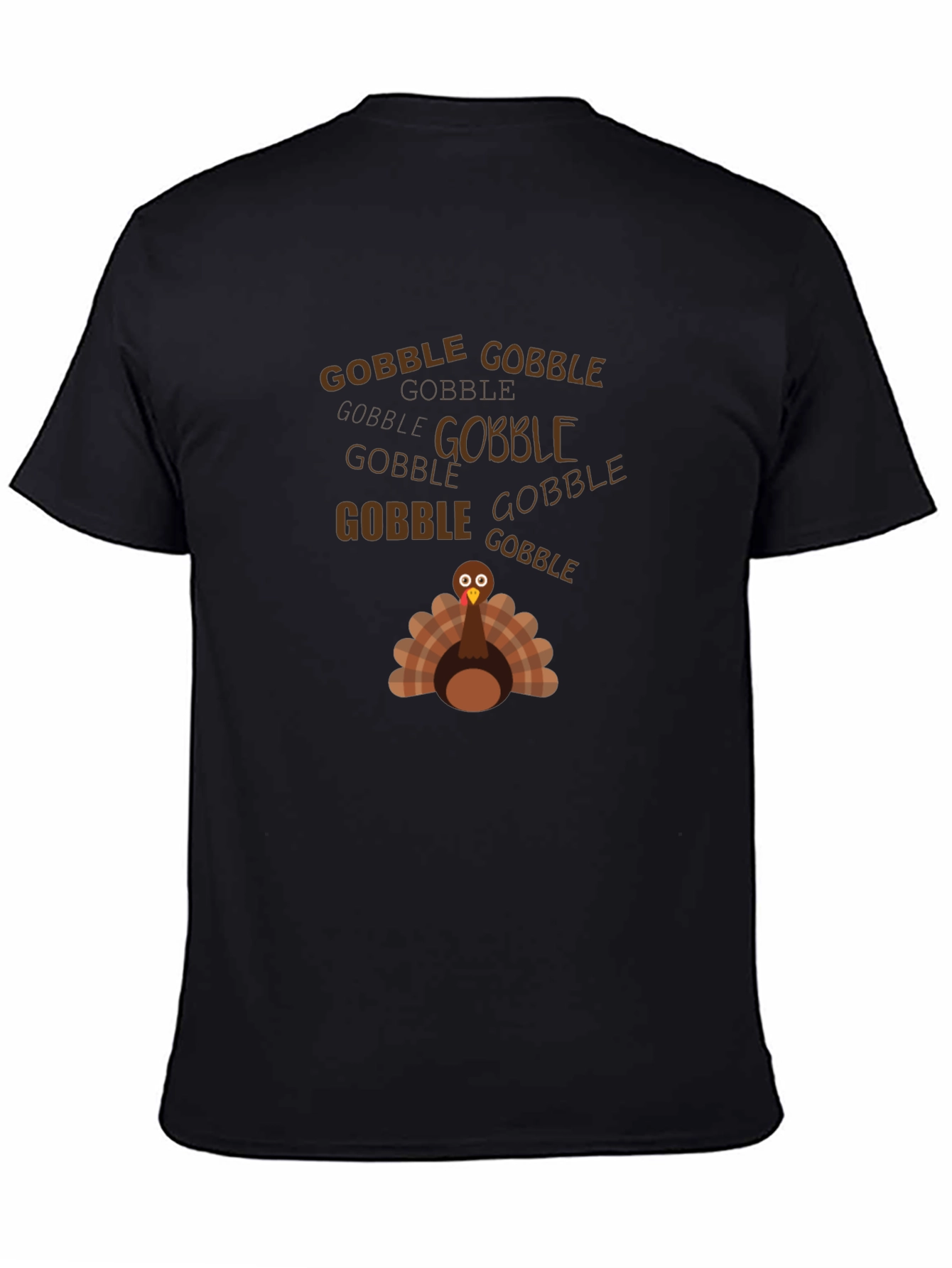 Black Gobble Turkey Graphic Tee - Thanksgiving view 4