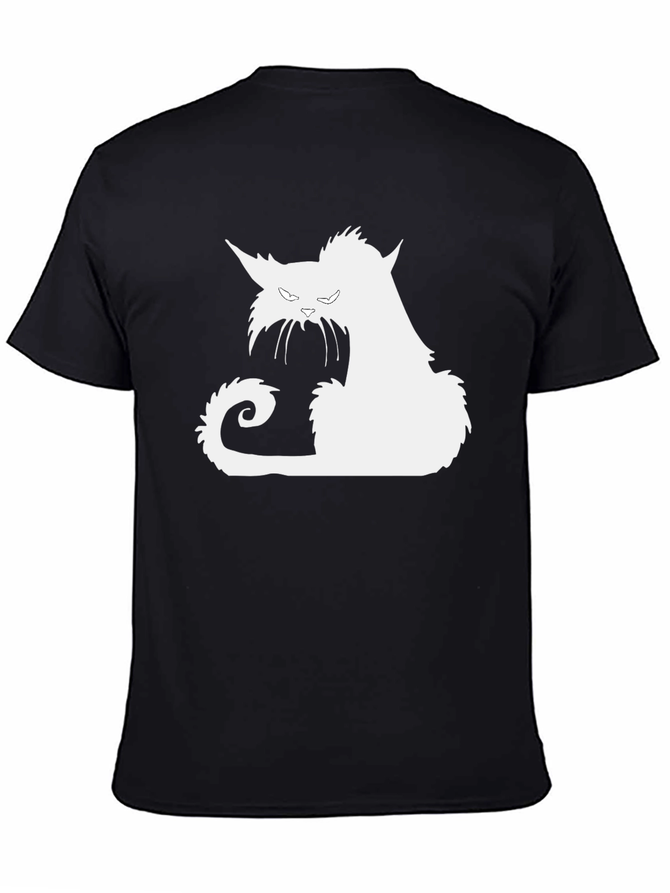 Black Black Cat Silhouette Graphic Tee view 4