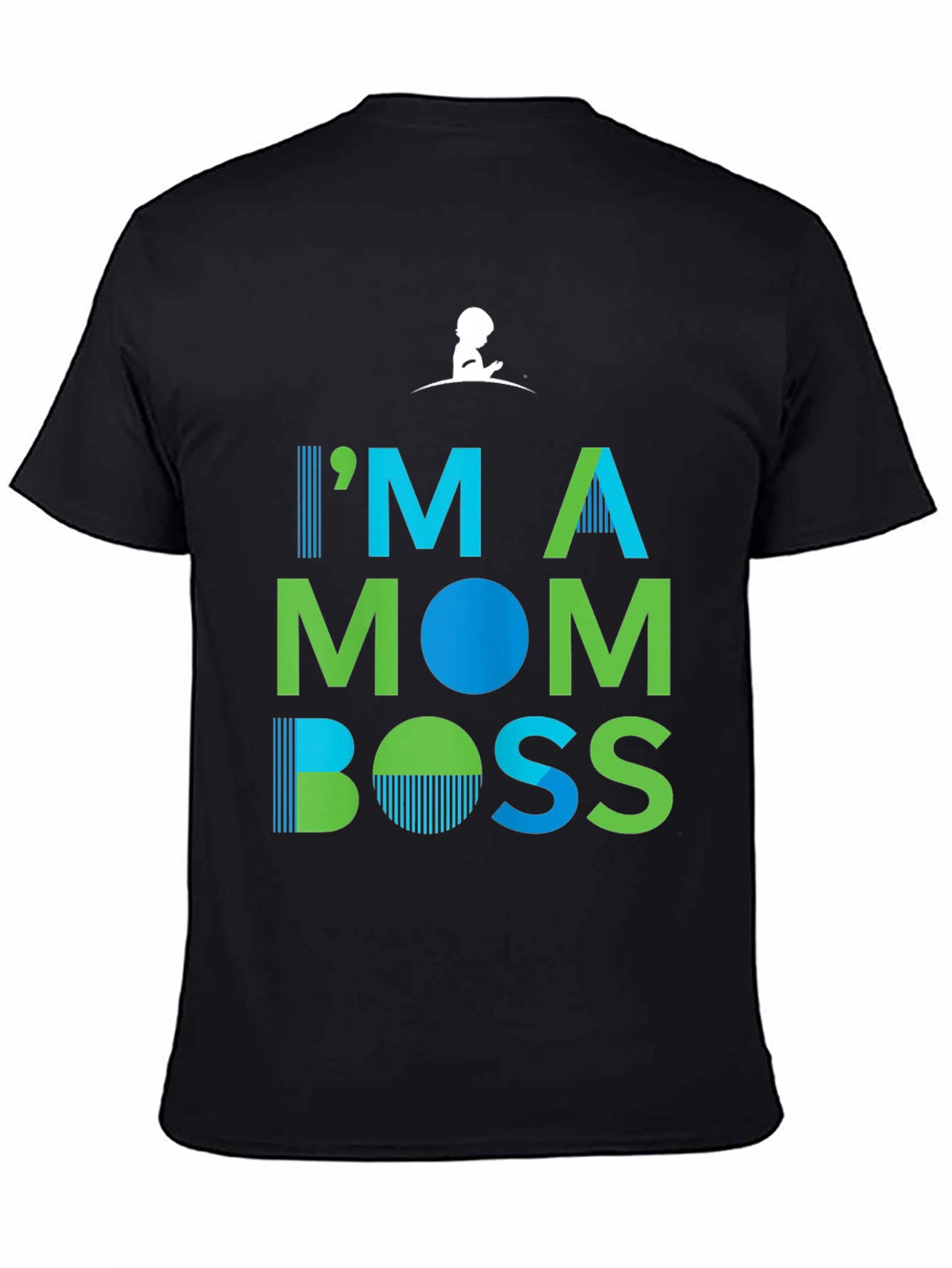 Black I'm A Mom Boss T-Shirt view 4