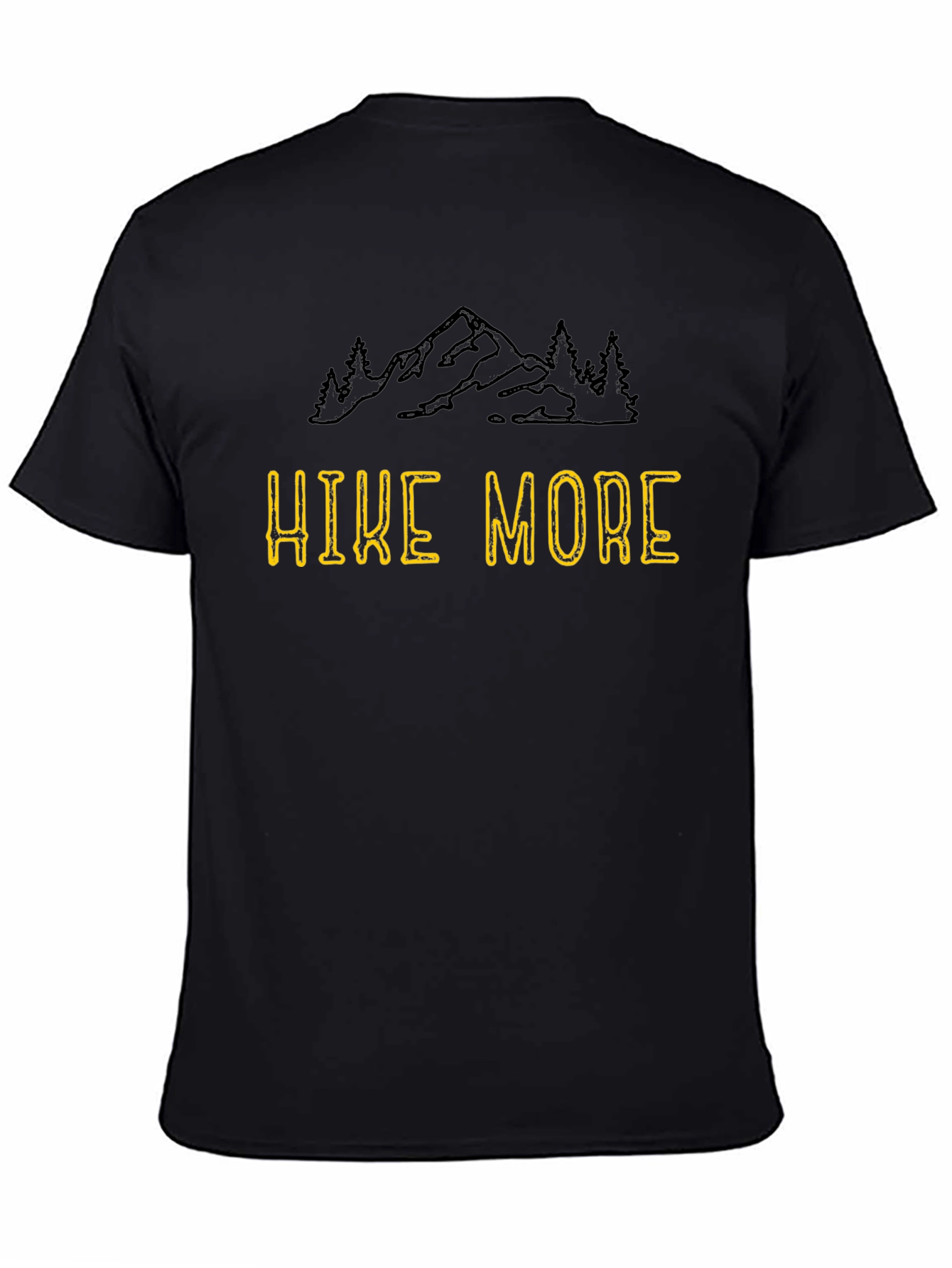 Black Hike More Black Graphic Tee view 4