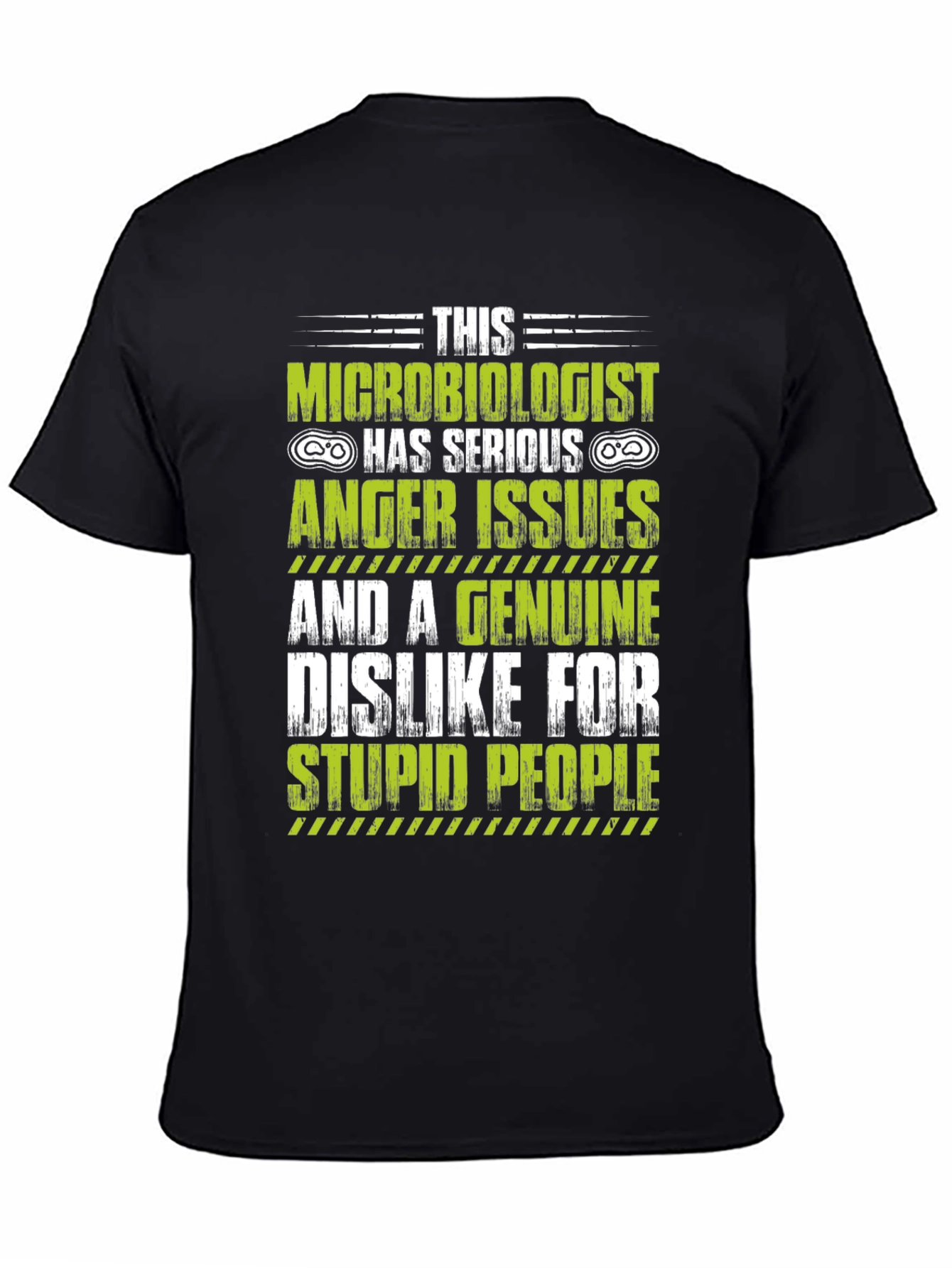 Black Microbiologist Anger Issues Graphic T-Shirt view 4