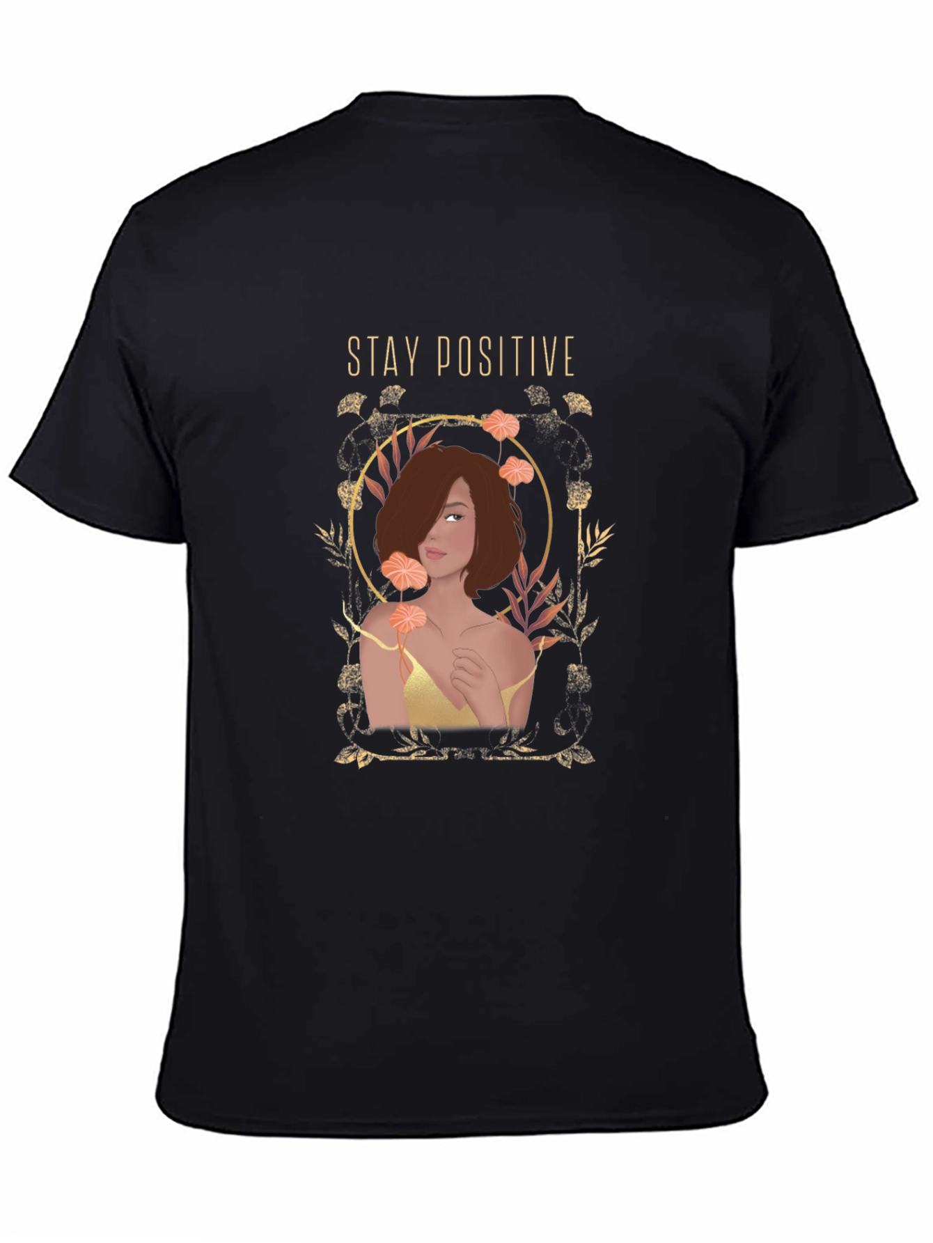 Black Stay Positive Graphic Print Black Tee view 4