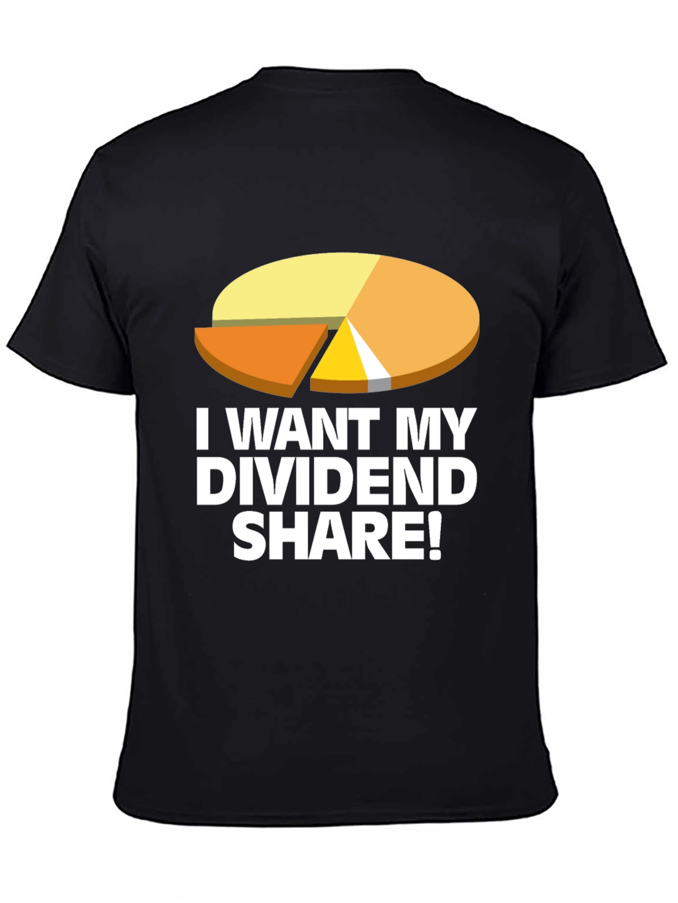 Black Dividend Share T-Shirt - Black Graphic Tee view 4