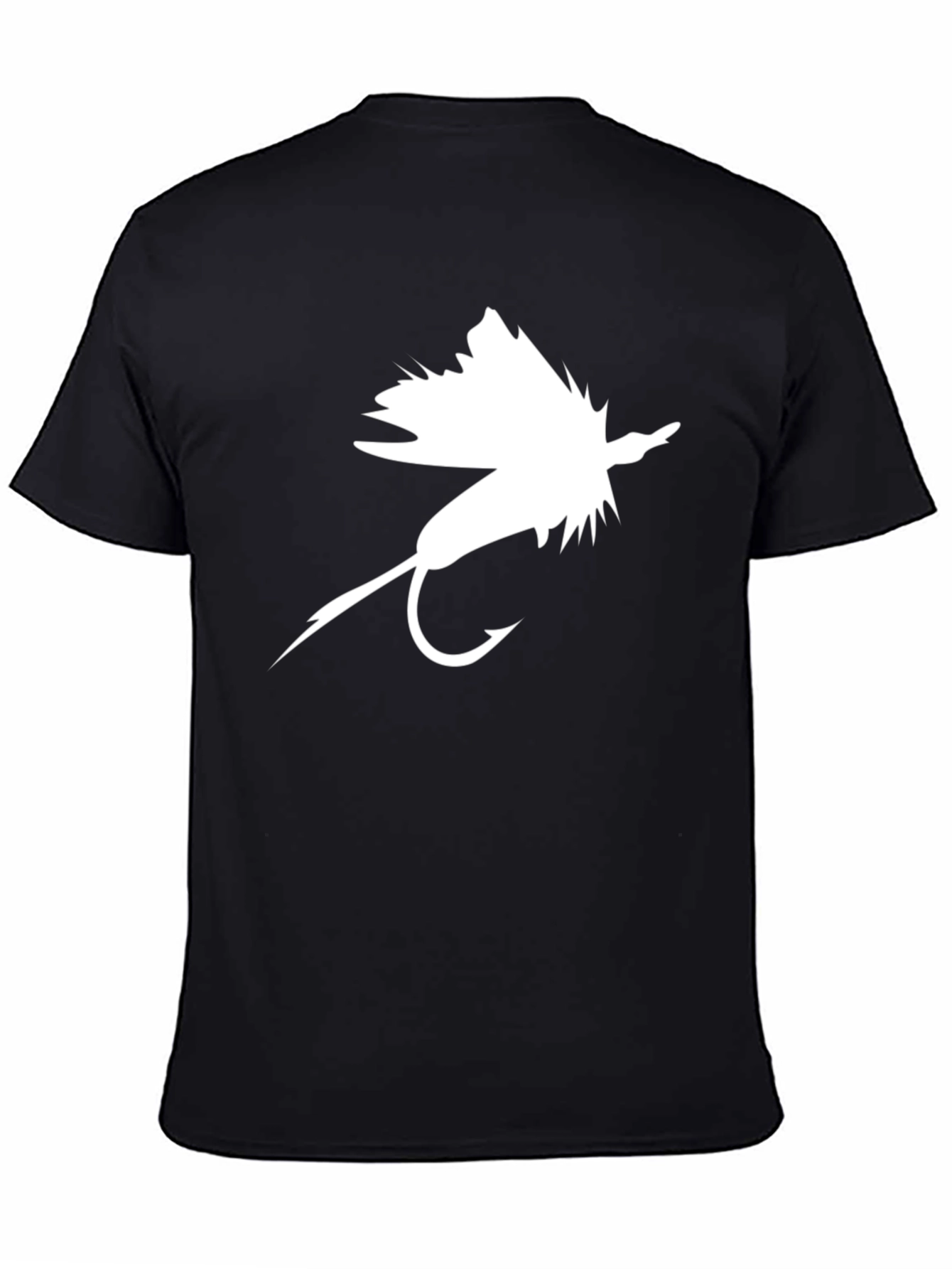 Black Fly Fishing Lure Graphic Tee - Black view 4