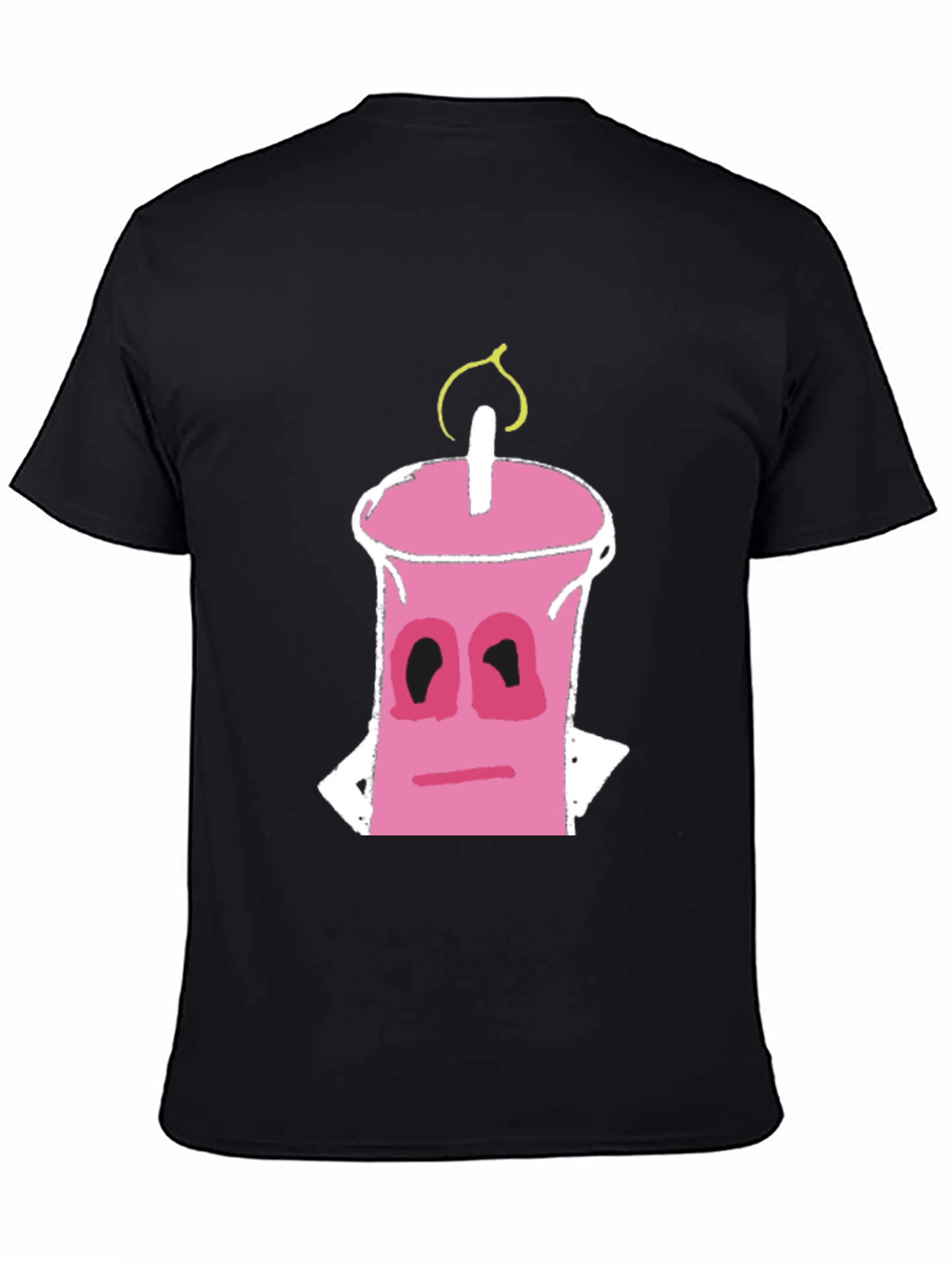Black Sad Candle T-Shirt - Unique Graphic Tee view 4