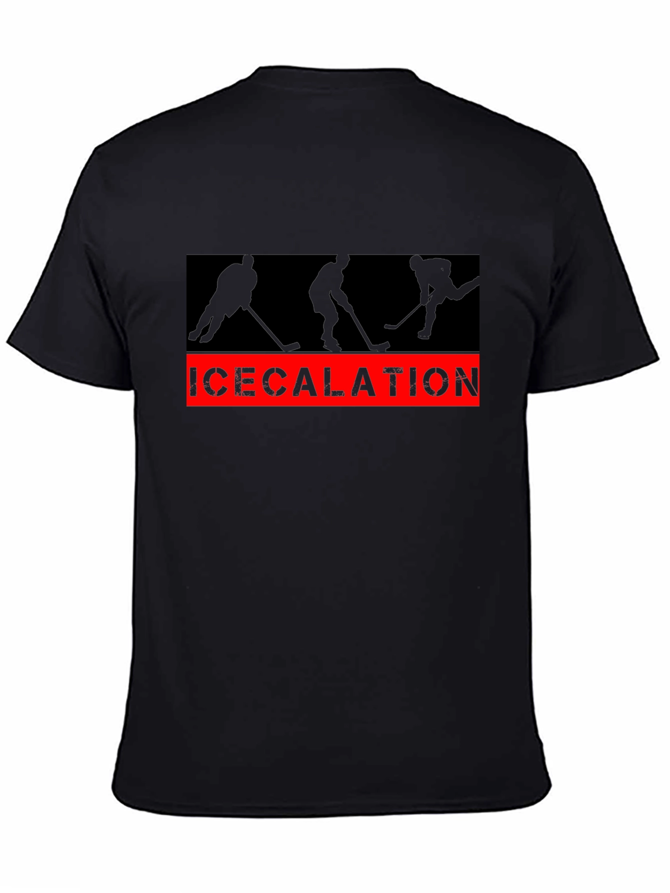 Black Icecalation Hockey T-Shirt view 4