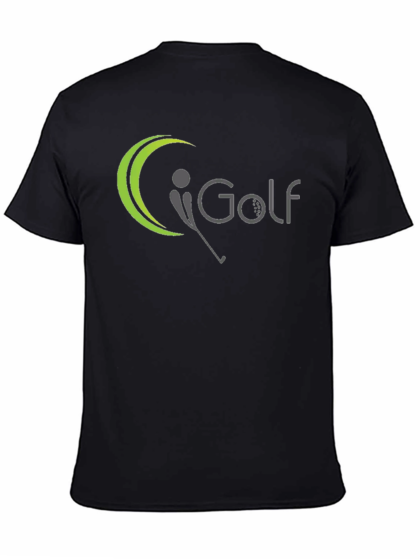 Black Golf Graphic T-Shirt - Black Cotton Tee view 4
