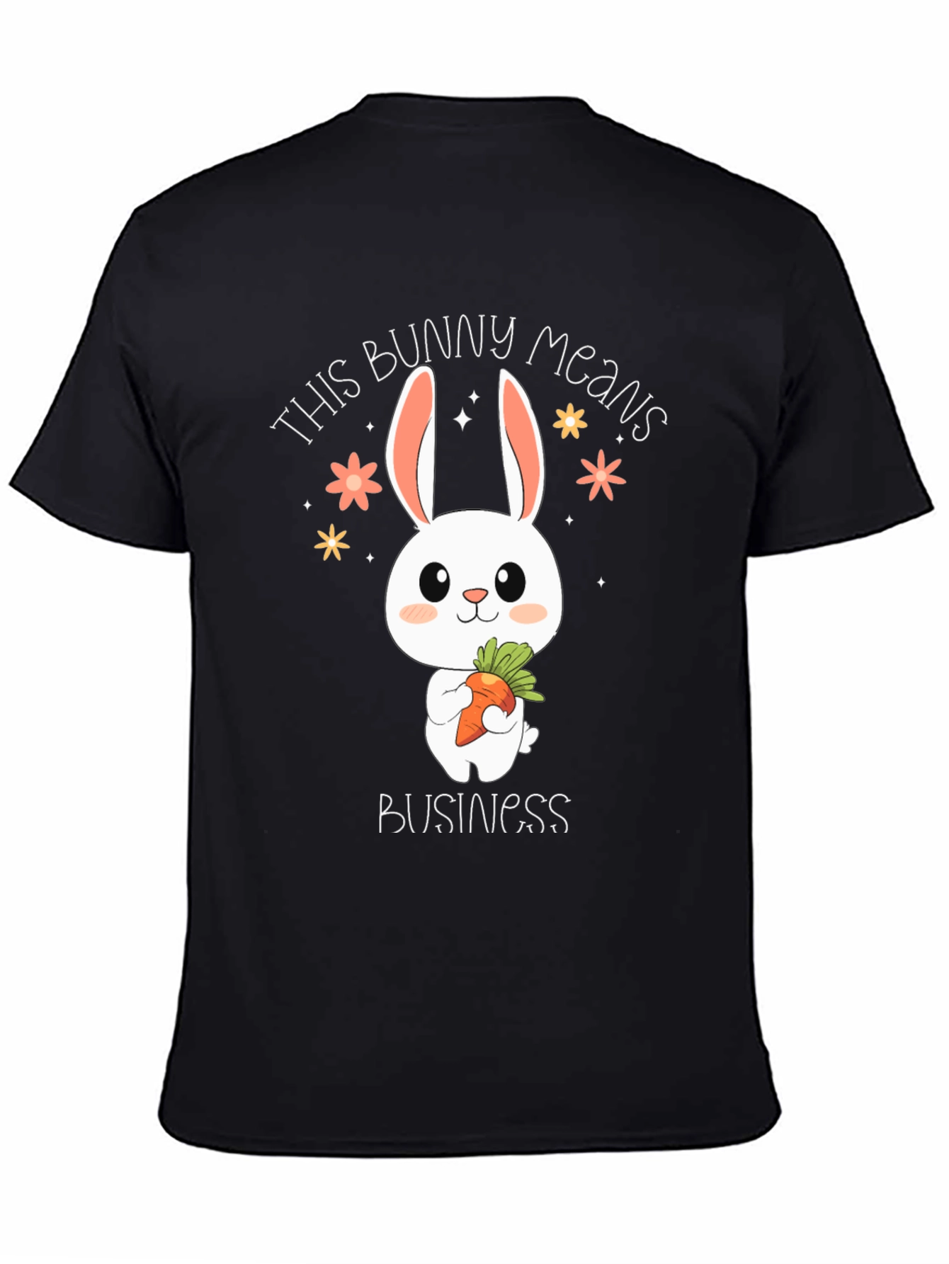 Black Bunny Business Graphic Tee - Cute Easter Shirt view 4