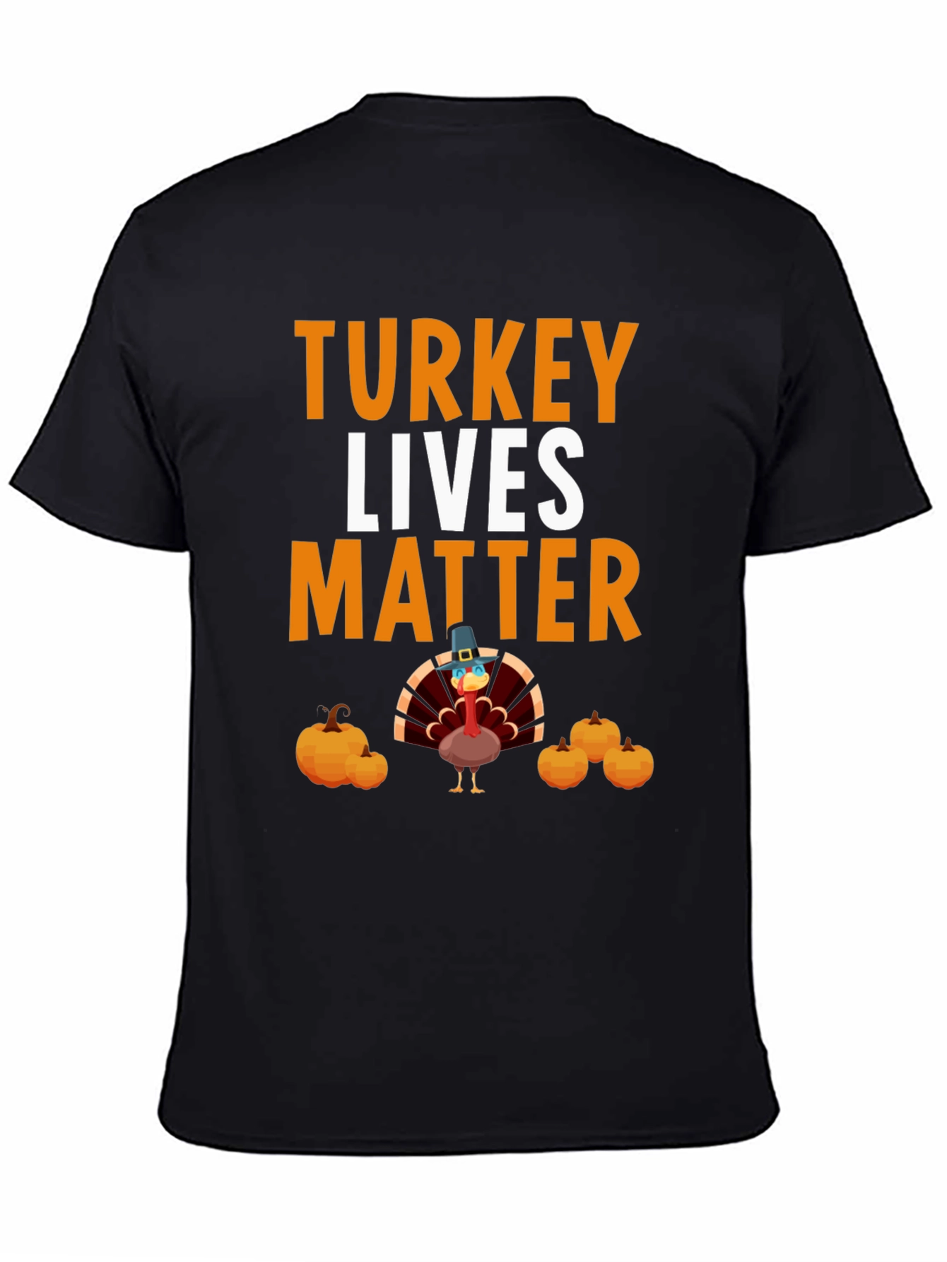 Black Turkey Lives Matter Thanksgiving T-Shirt view 4