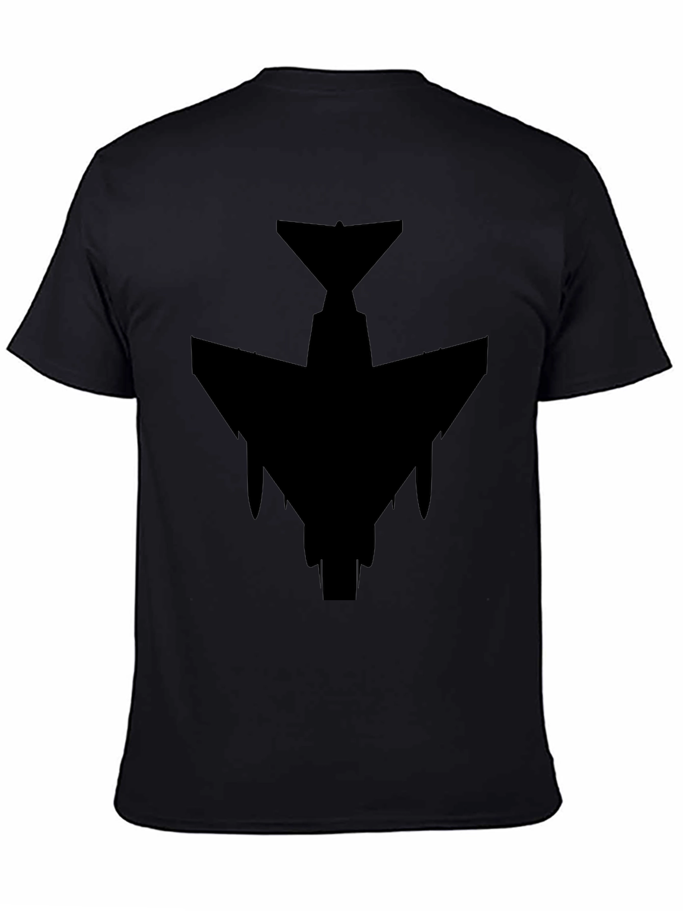 Black Stealth Jet Black T-Shirt - Military Aviation Style view 4