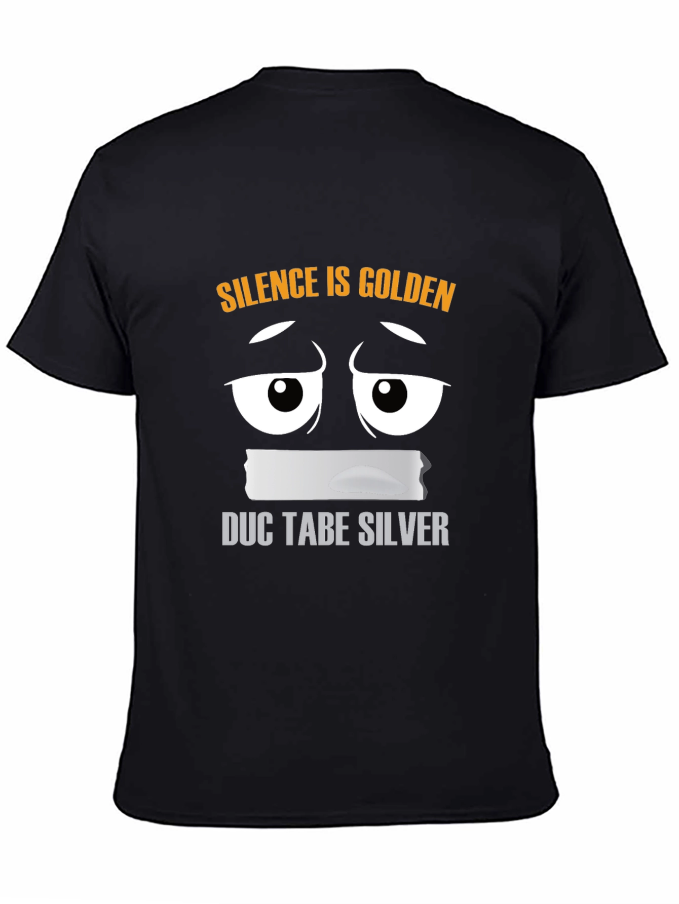 Black Silence is Golden Funny Graphic Tee view 4