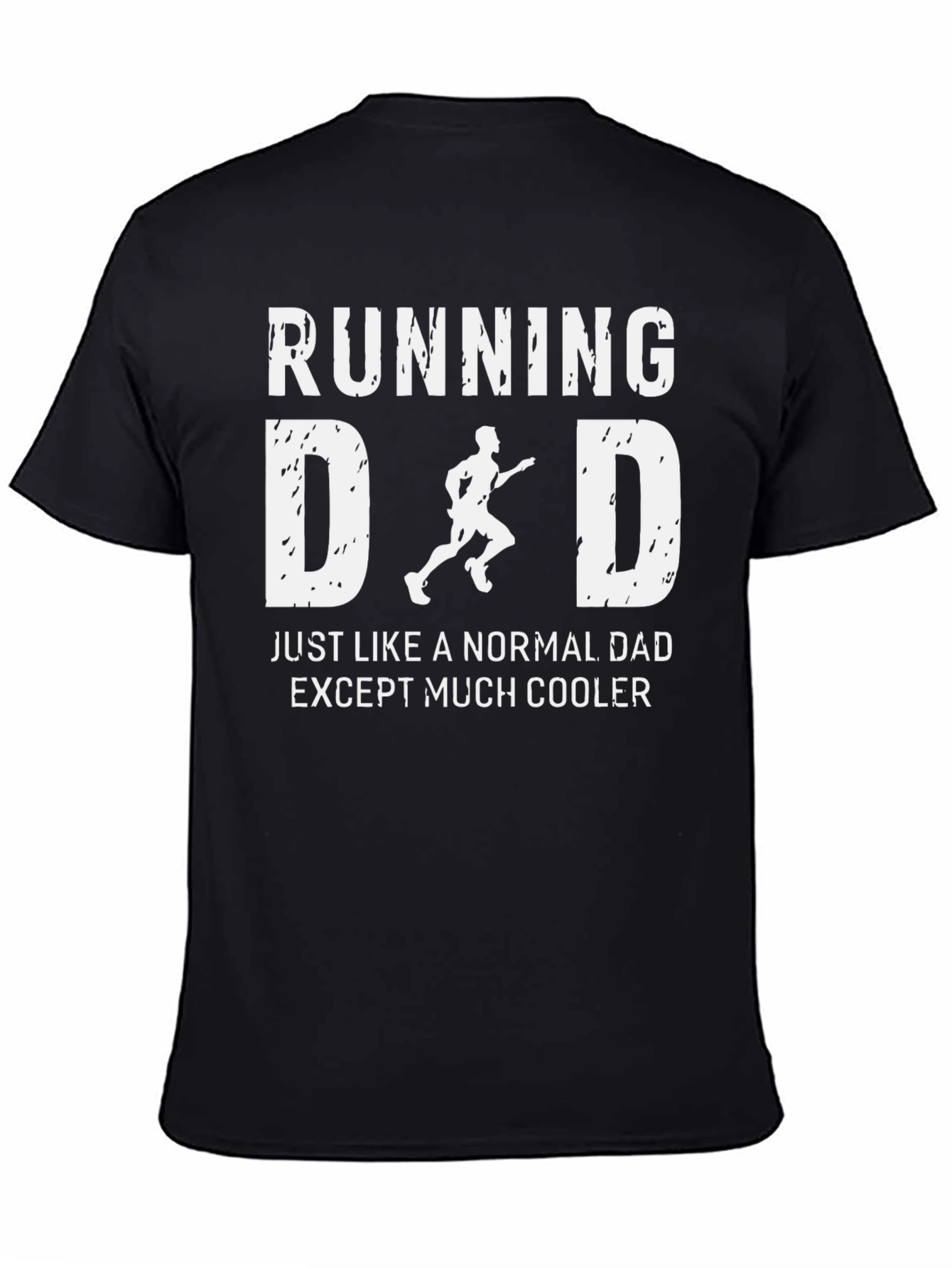 Black Running Dad Cool T-Shirt view 4
