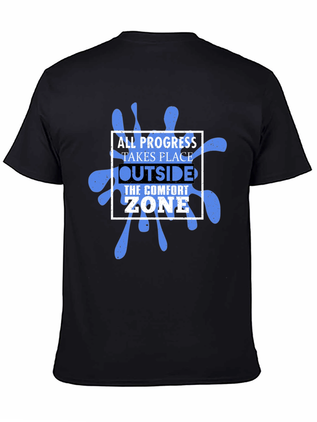 Black Progress Comfort Zone Graphic T-Shirt view 4