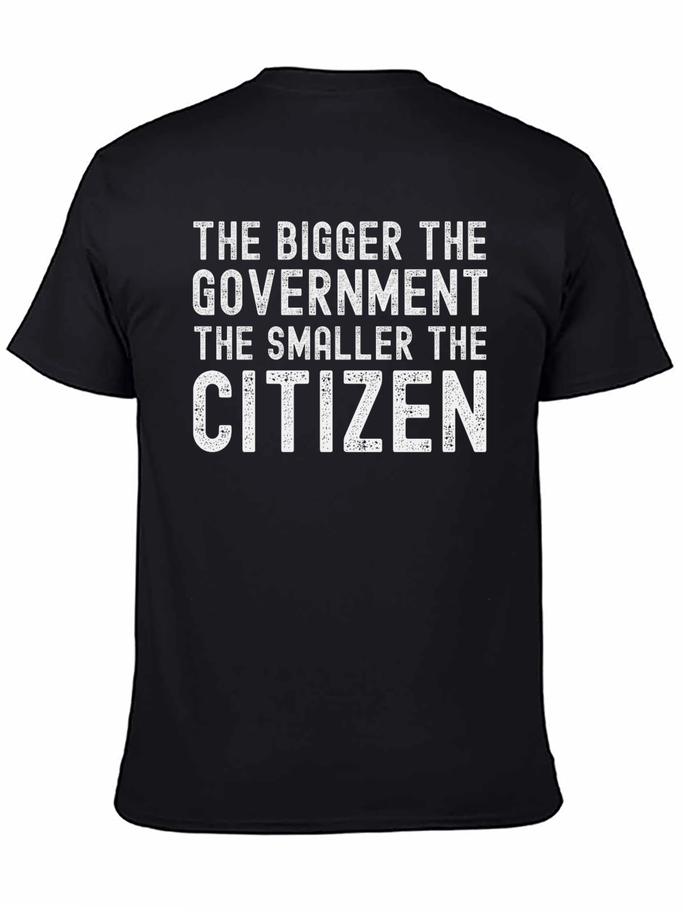 Black The Bigger The Government T-Shirt view 4