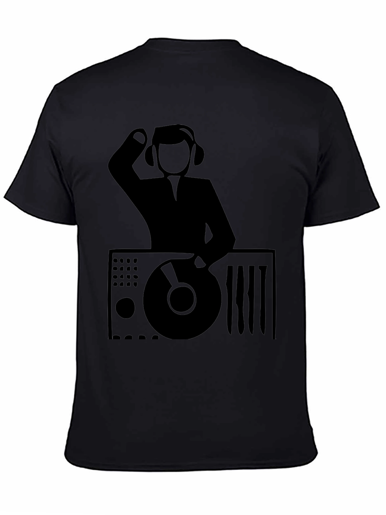Black DJ Graphic Tee - Black Music Lover T-Shirt view 4