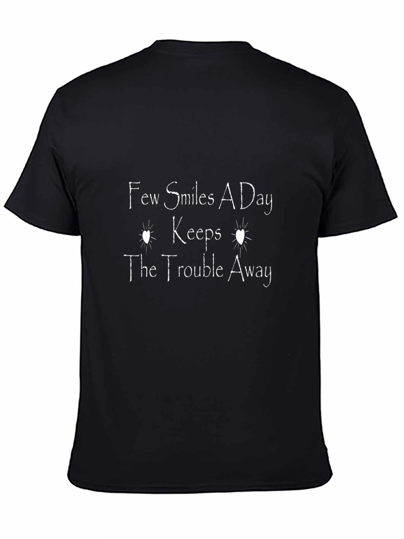 Black Few Smiles a Day Graphic T-Shirt view 4