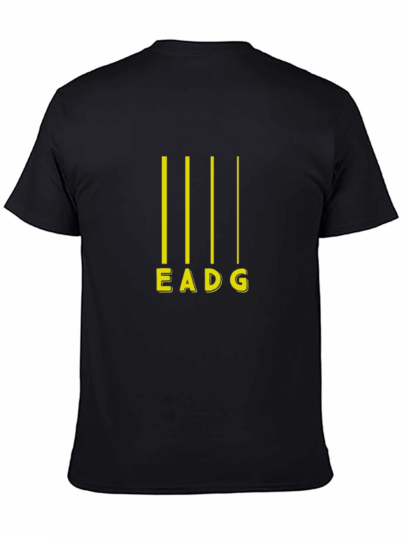 Black EADG Guitar String Graphic Tee - Black view 4