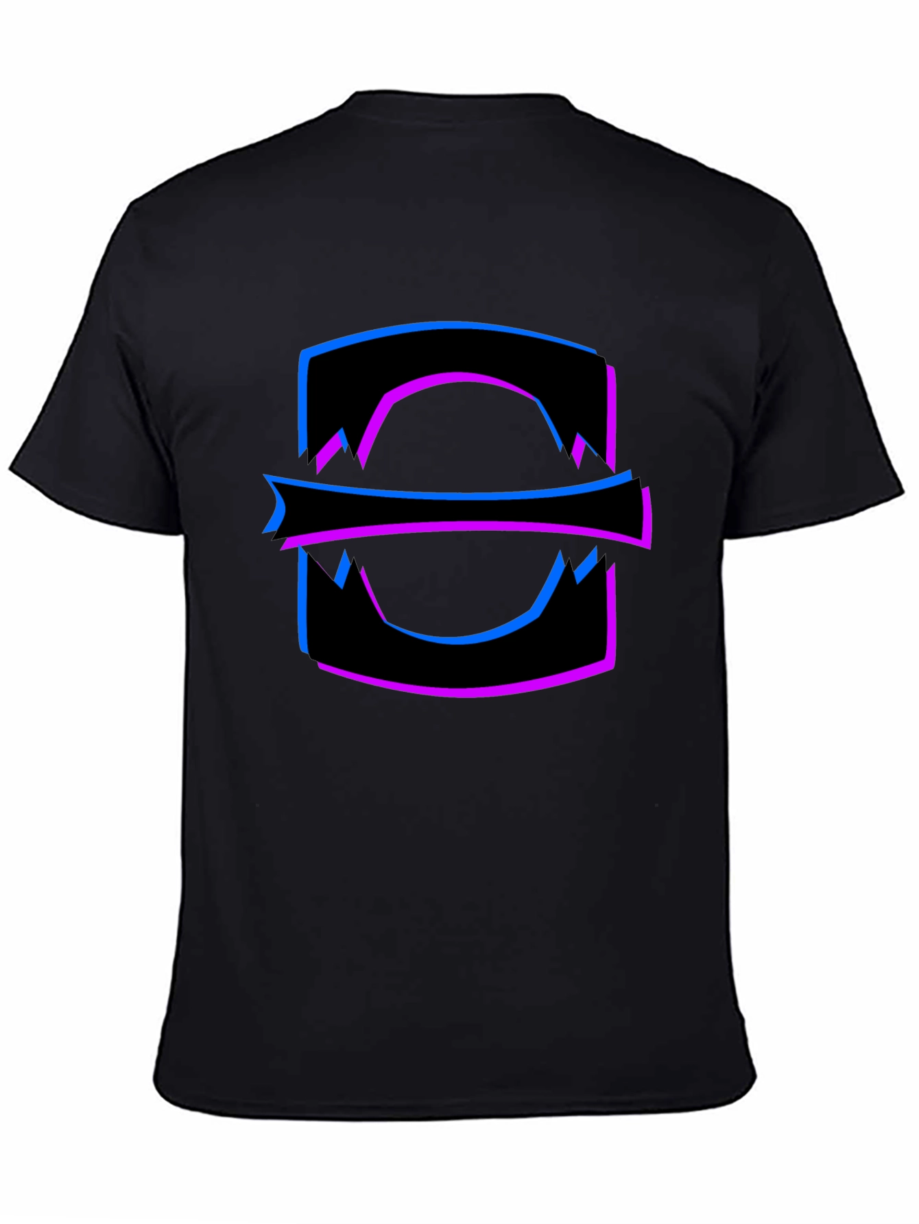 Black Abstract Graphic T-Shirt - Black view 4