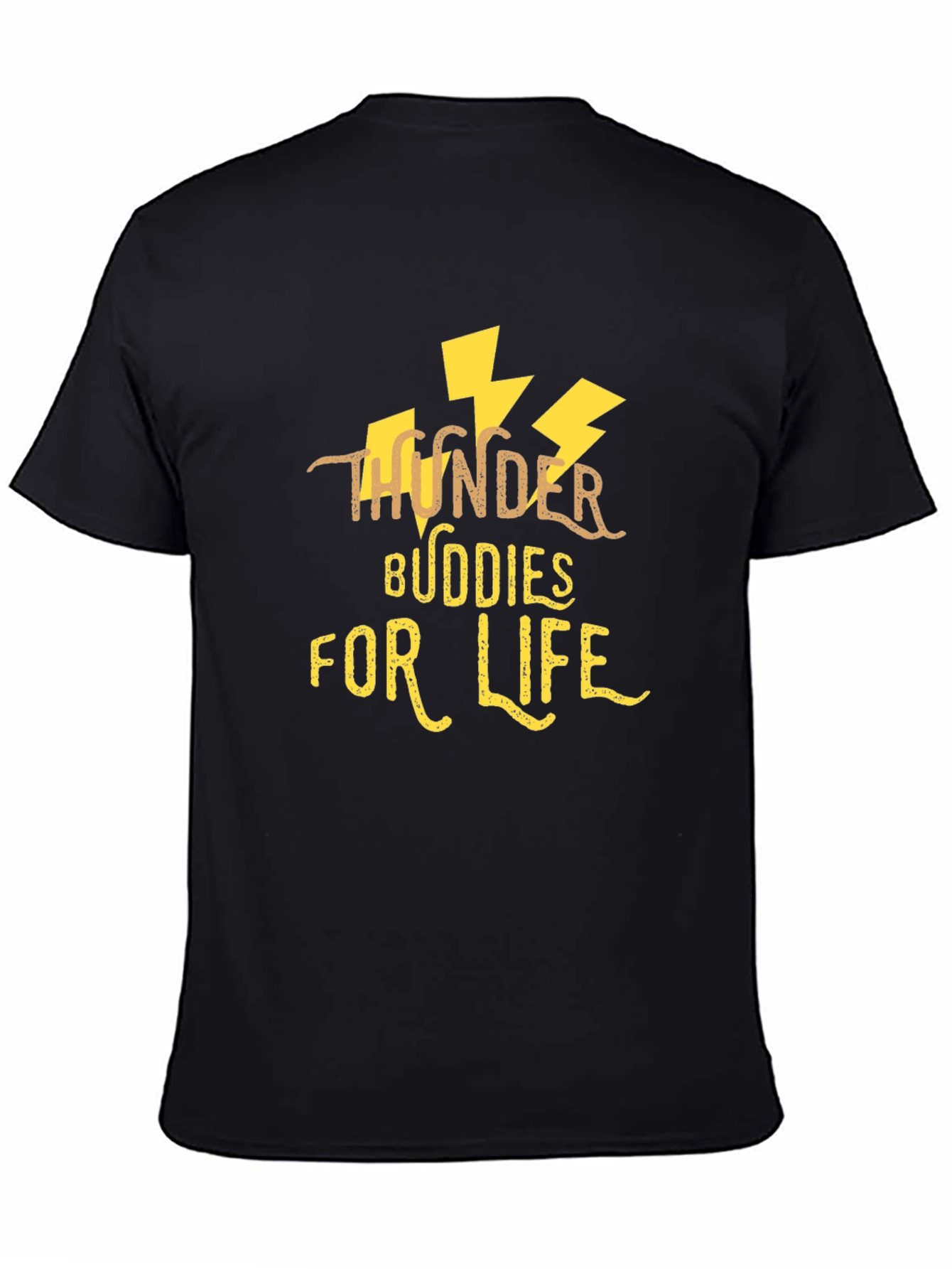 Black Thunder Buddies For Life Black T-Shirt view 4