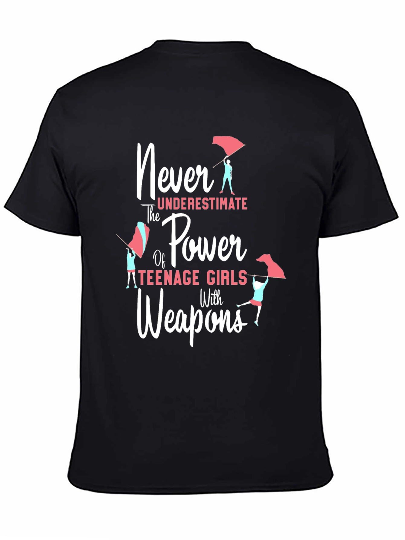 Black Never Underestimate Teenage Girls With Weapons T-Shirt view 4