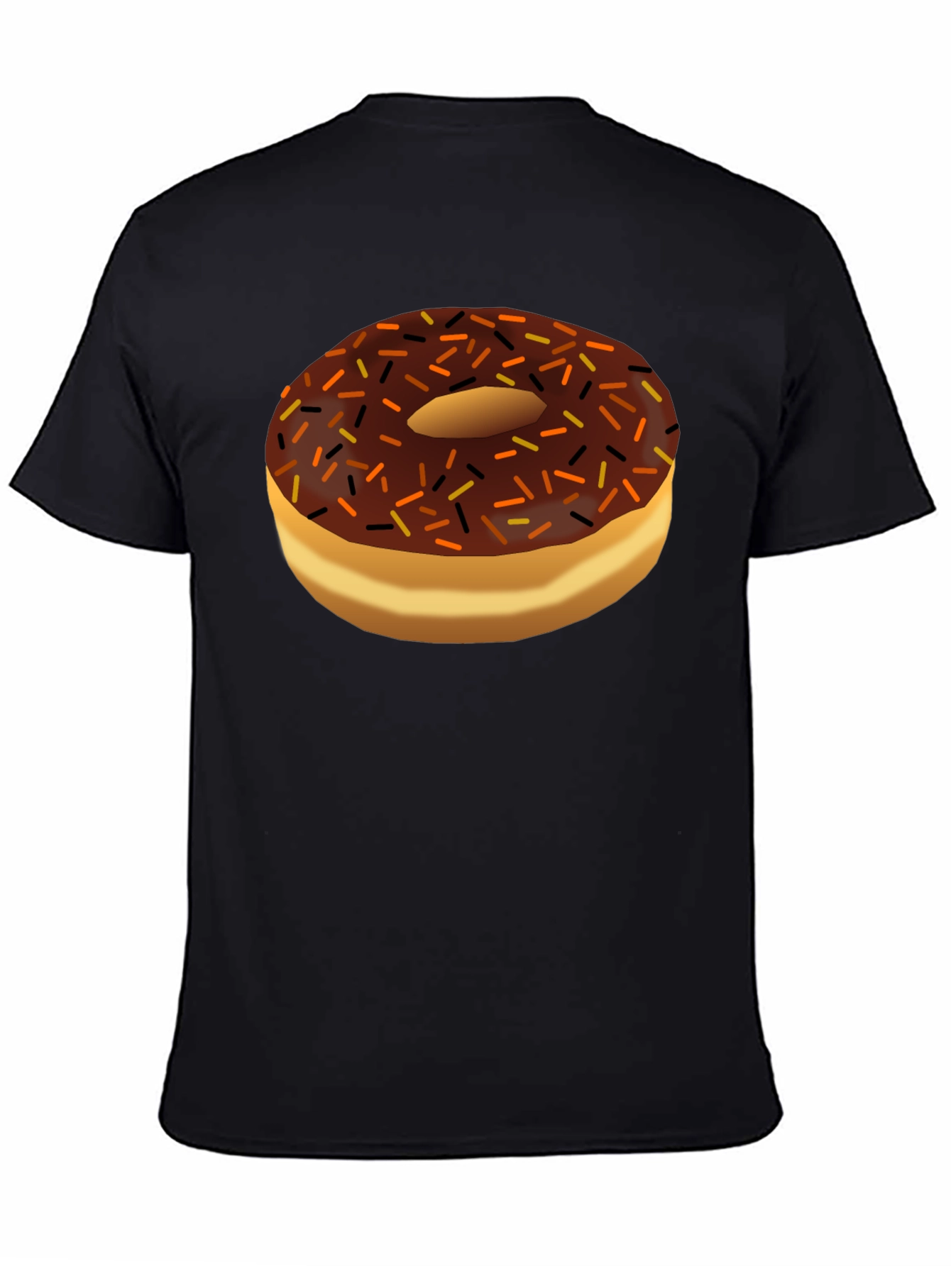 Black Donut Graphic Black T-Shirt view 4