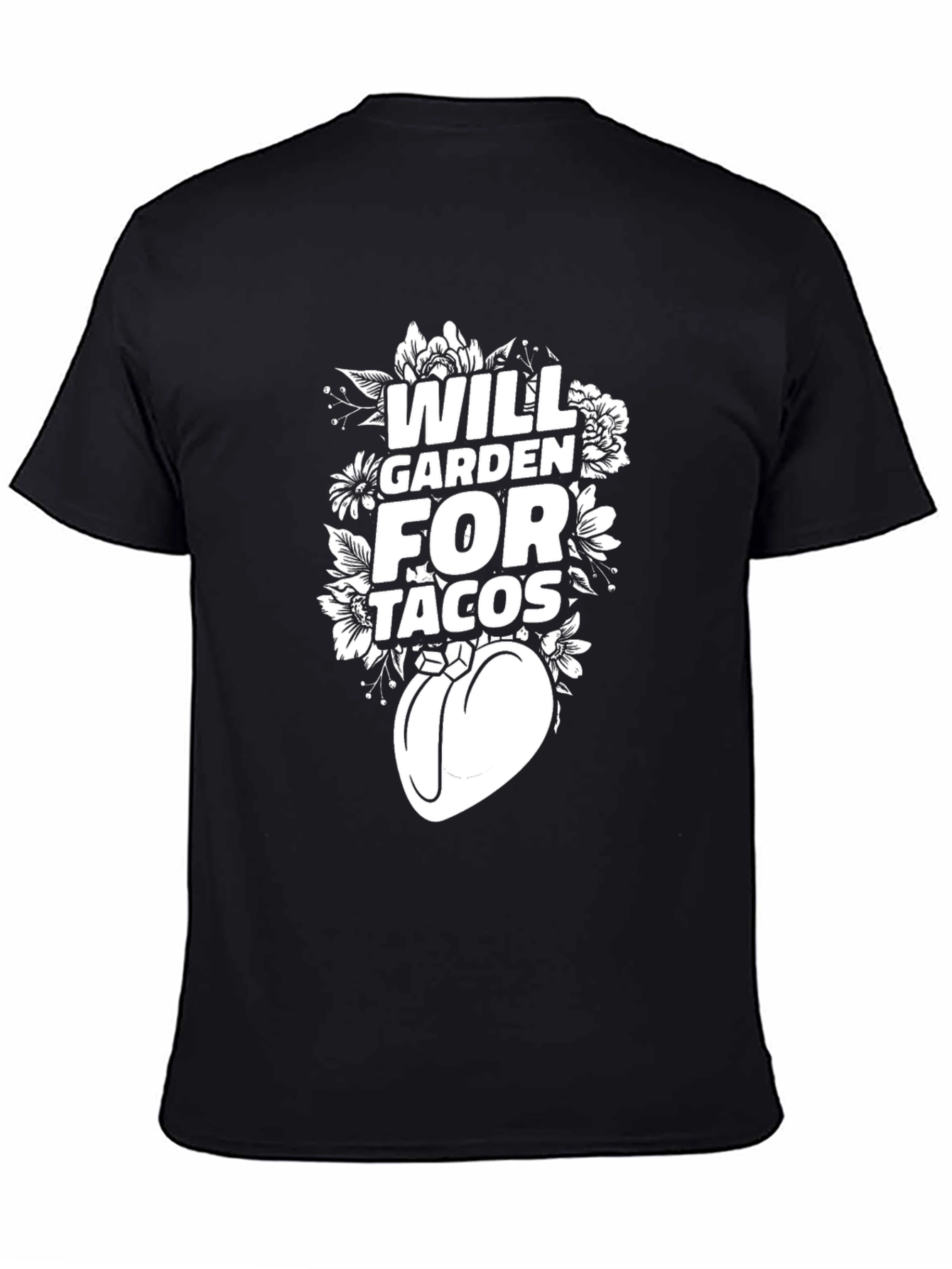 Black Will Garden for Tacos T-Shirt view 4