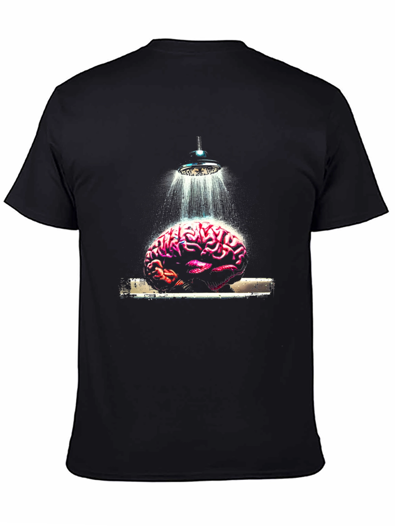 Black Brain Shower Graphic Tee view 4