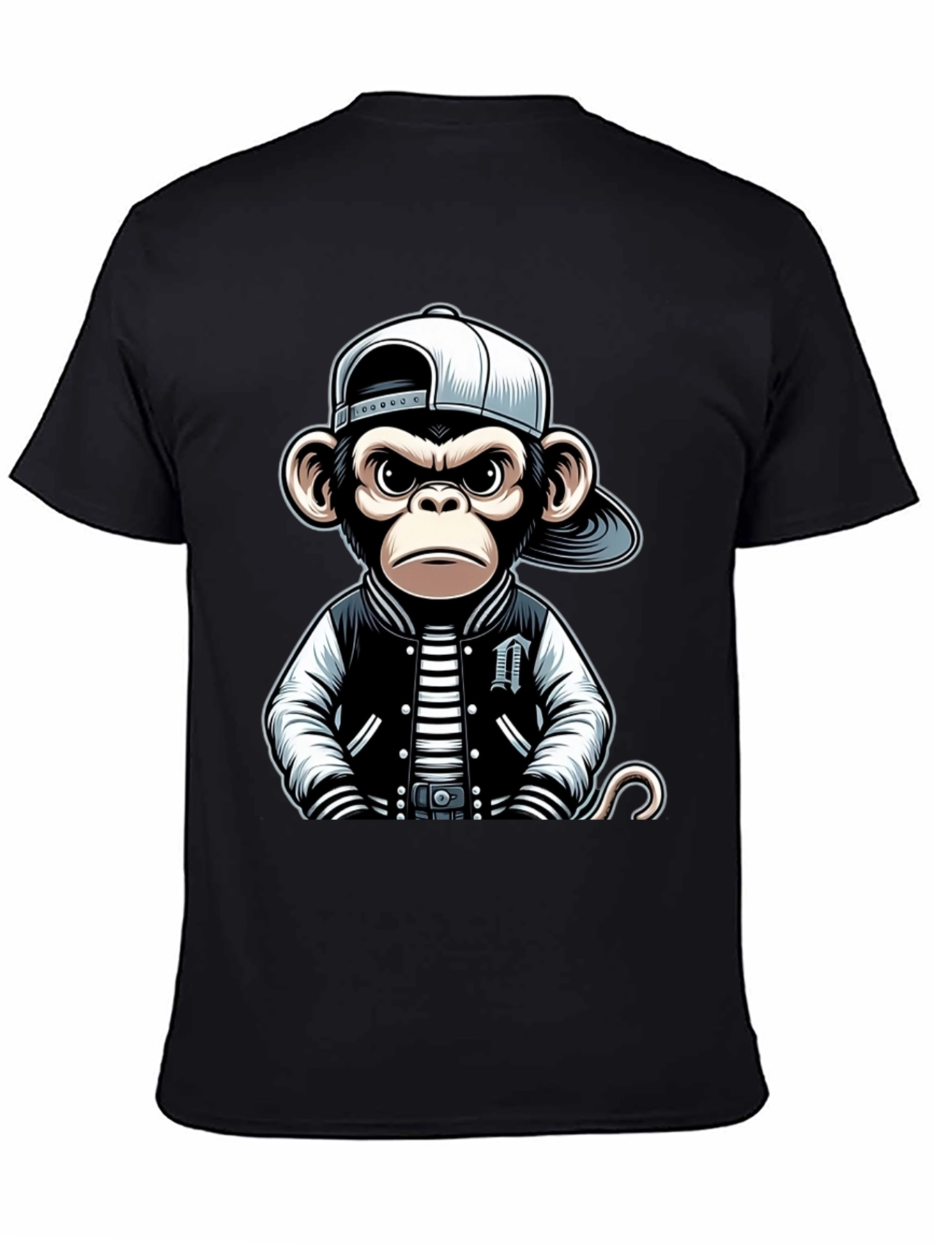 Black Cool Monkey T-Shirt view 4