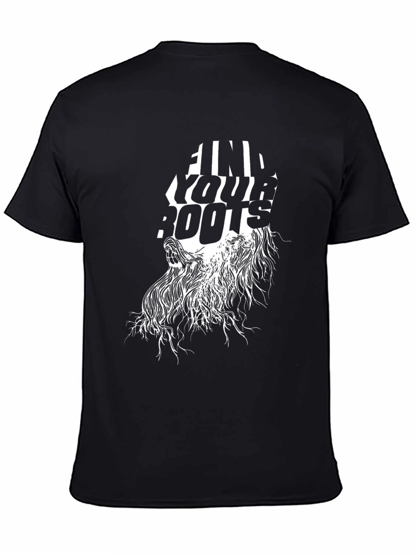 Black Find Your Roots Graphic Tee - Black Unisex T-Shirt view 4