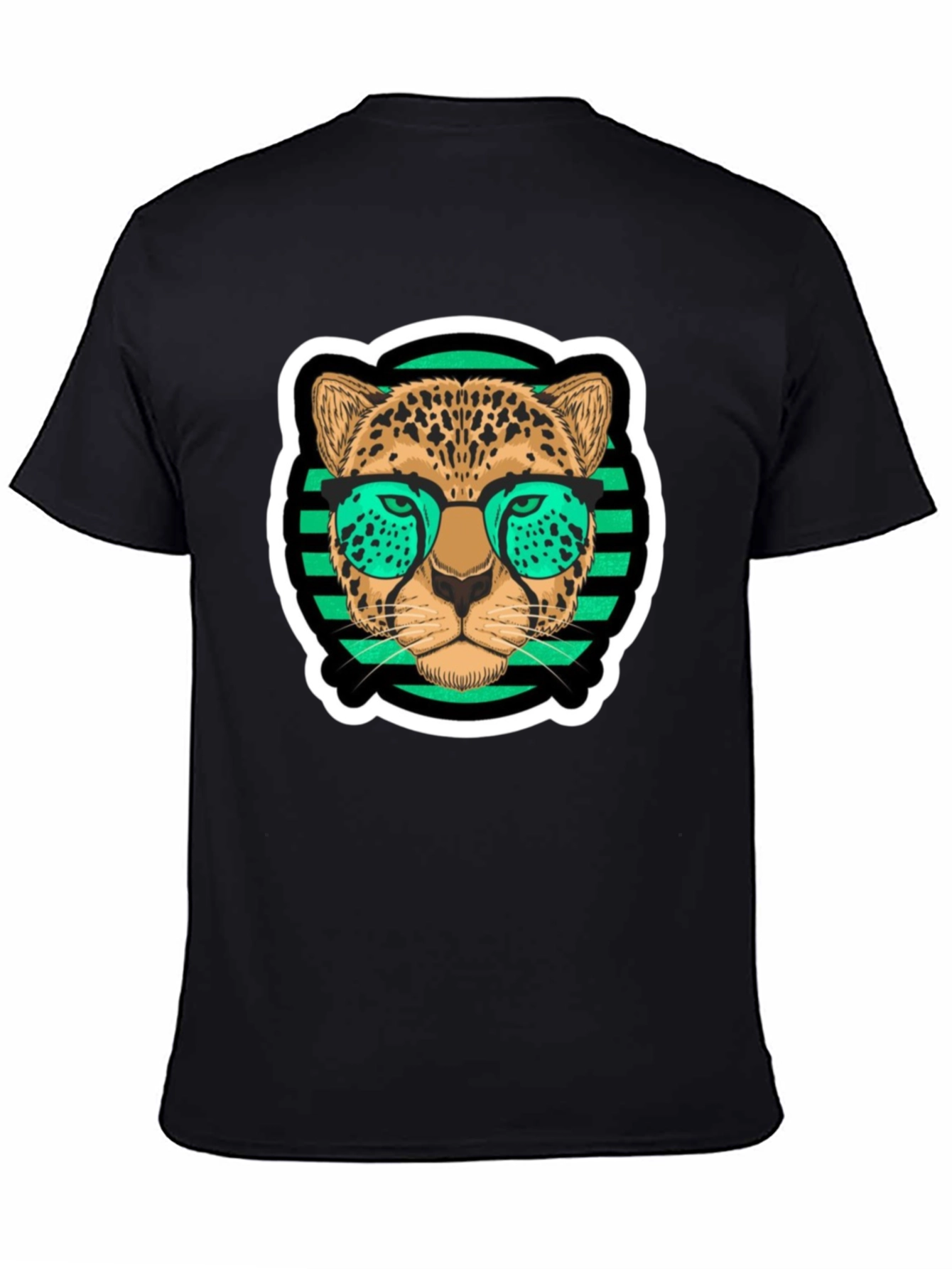 Black Cool Leopard T-Shirt view 4