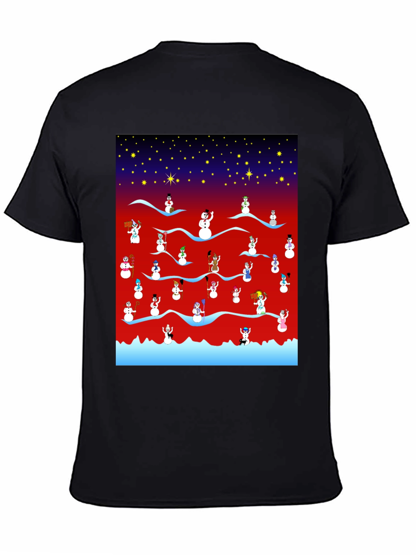Festive Snowman Scene Tee - 4