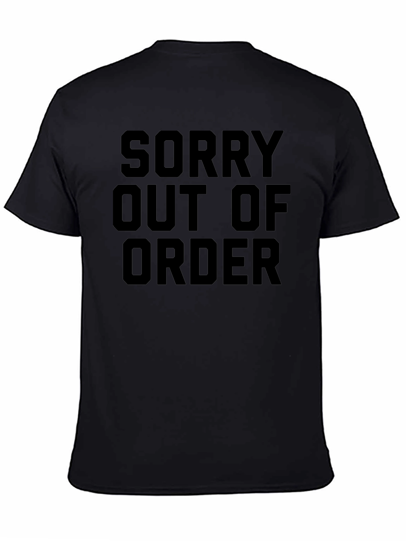 Black Sorry Out of Order Graphic Tee view 4