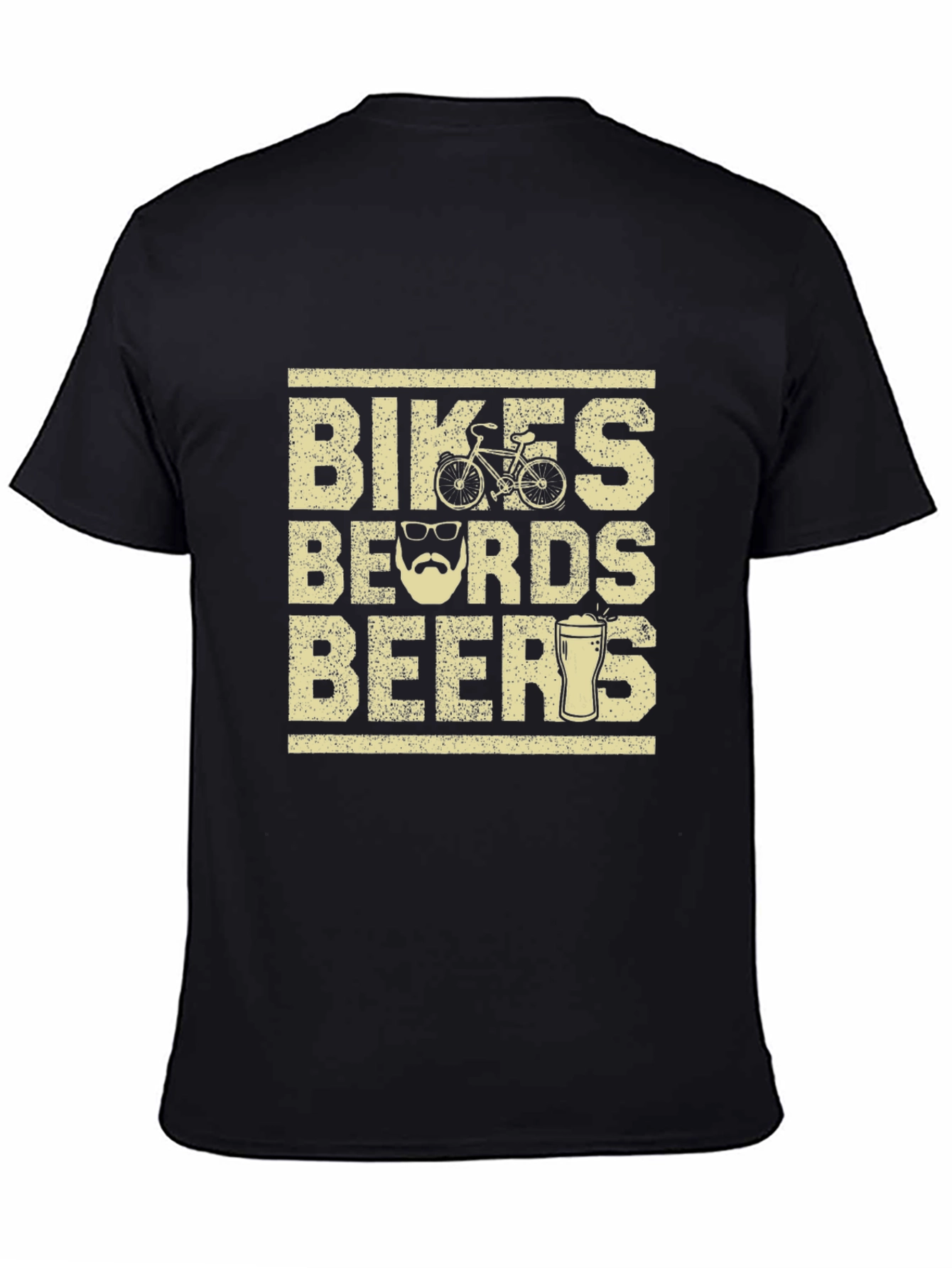 Black Bikes Beards Beers Graphic Tee - Perfect for Cycling & Brew Lovers view 4