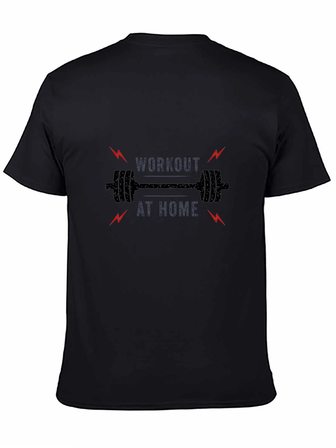 Black Workout at Home Graphic Tee view 4