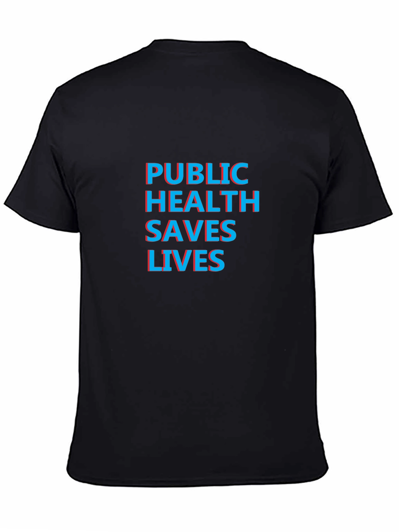 Black Public Health Saves Lives T-Shirt - Black view 4