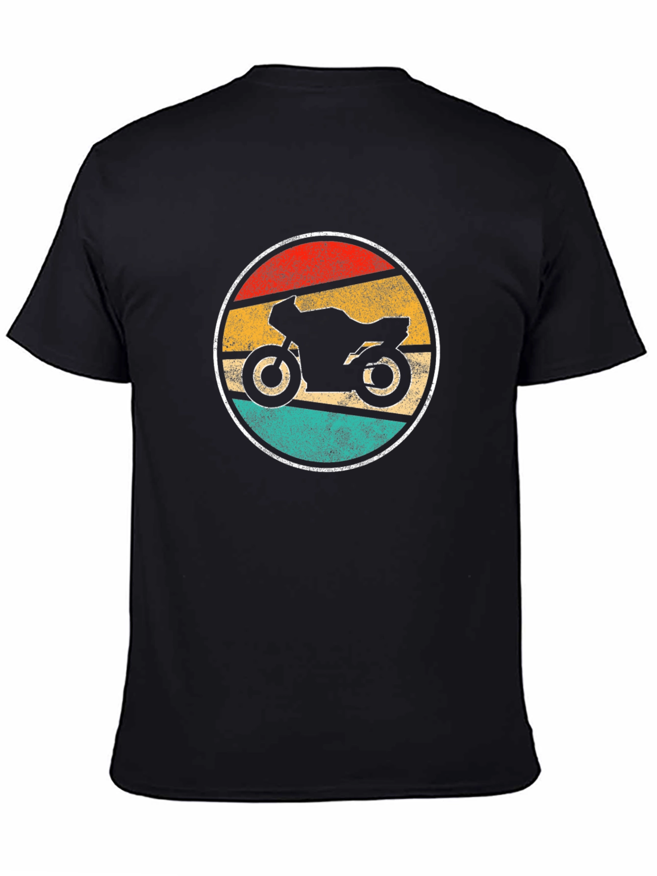 Black Retro Motorcycle Graphic Tee view 4
