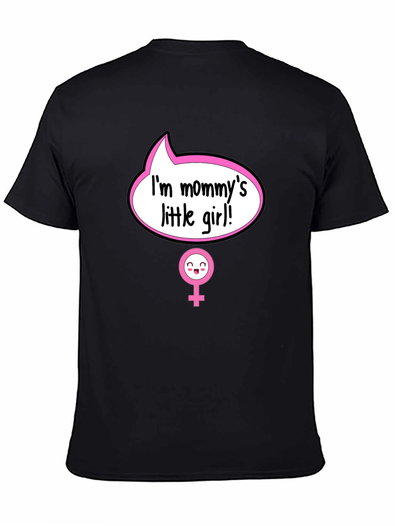 Black Mommy's Little Girl Graphic Tee - Cute Baby Shower Gift view 4