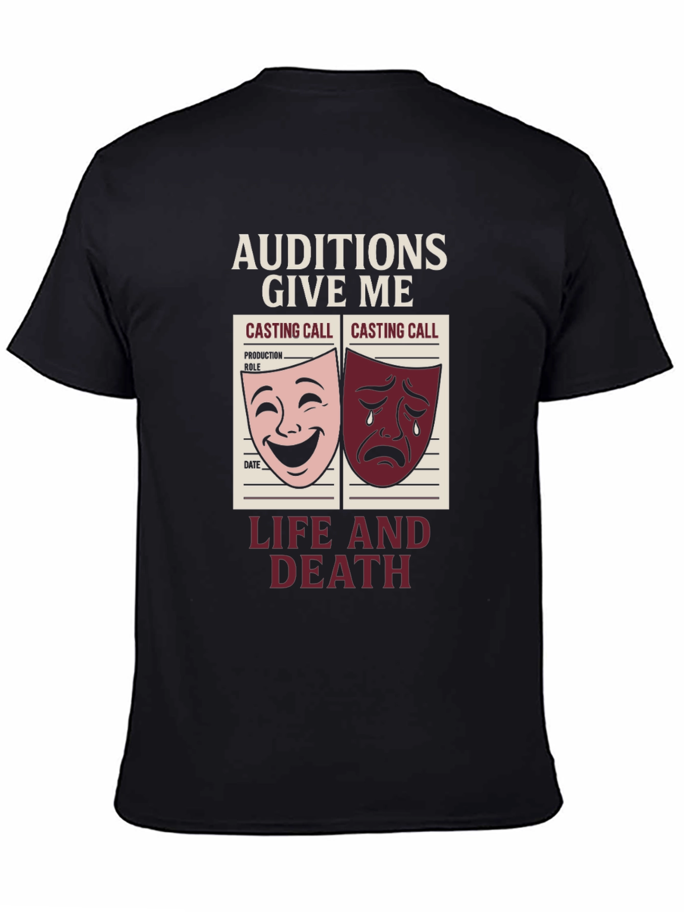 Black Auditions Life and Death T-Shirt view 4