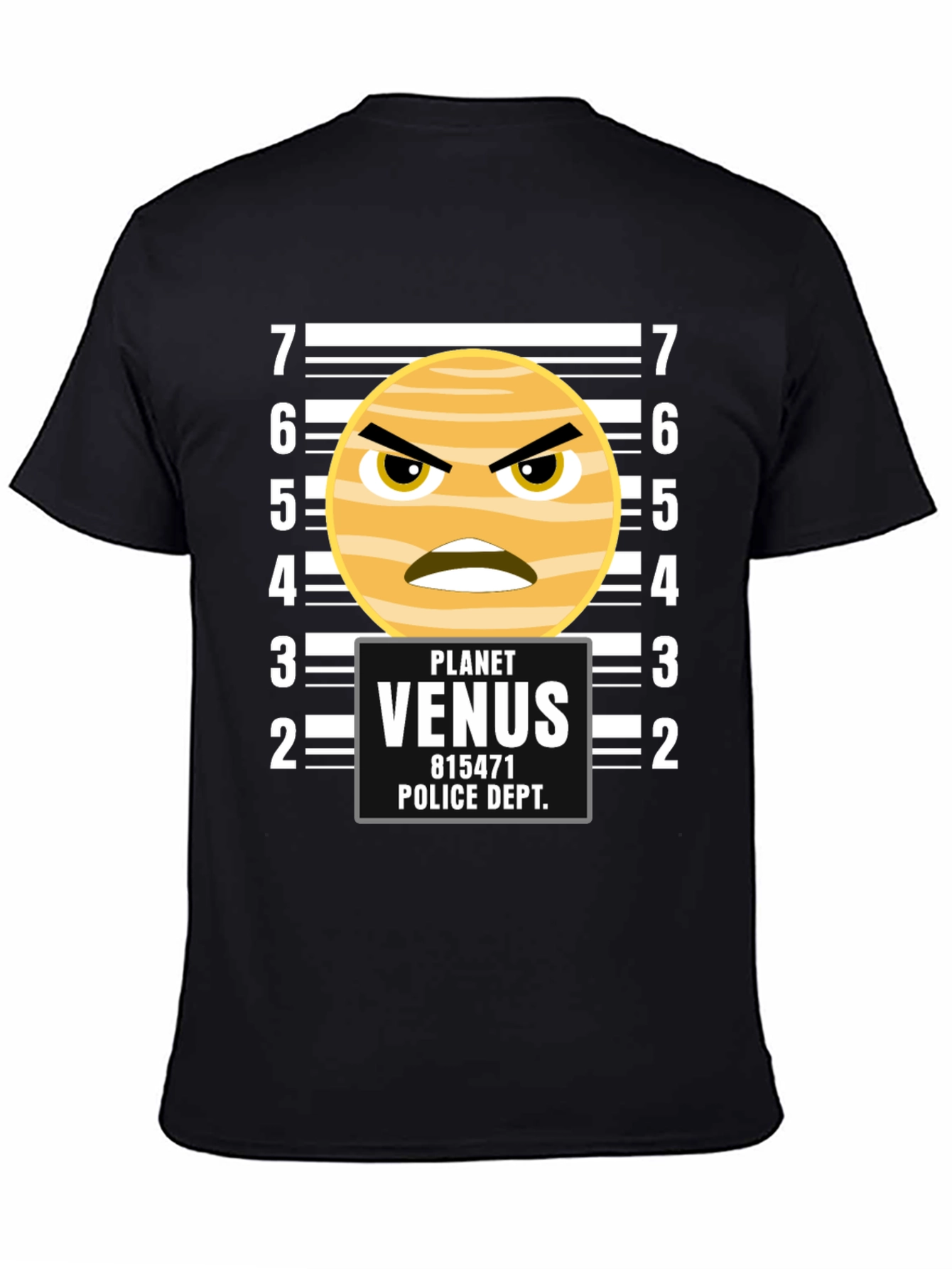 Black Planet Venus Mugshot Graphic T-Shirt view 4