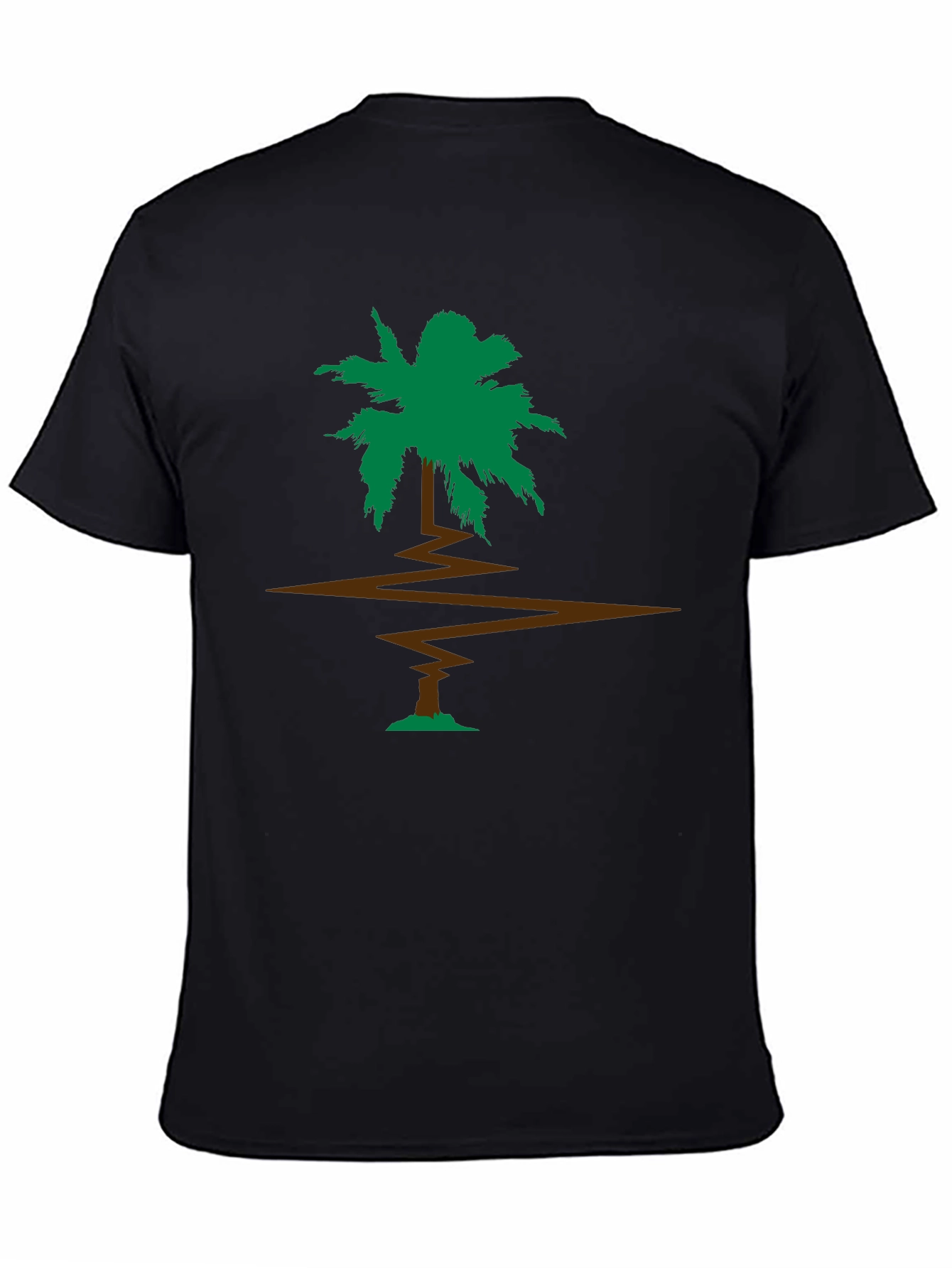Black Palm Tree Graphic Tee - Black T-Shirt view 4