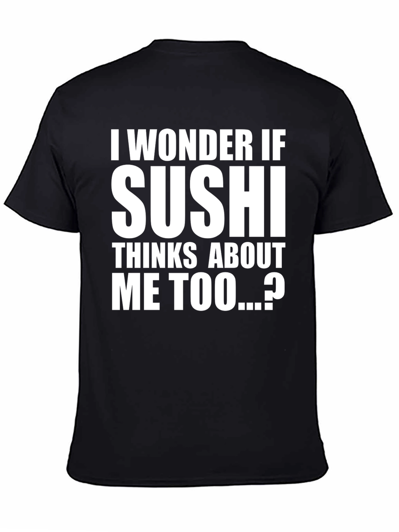 Black Sushi Lover Funny Graphic T-Shirt view 4