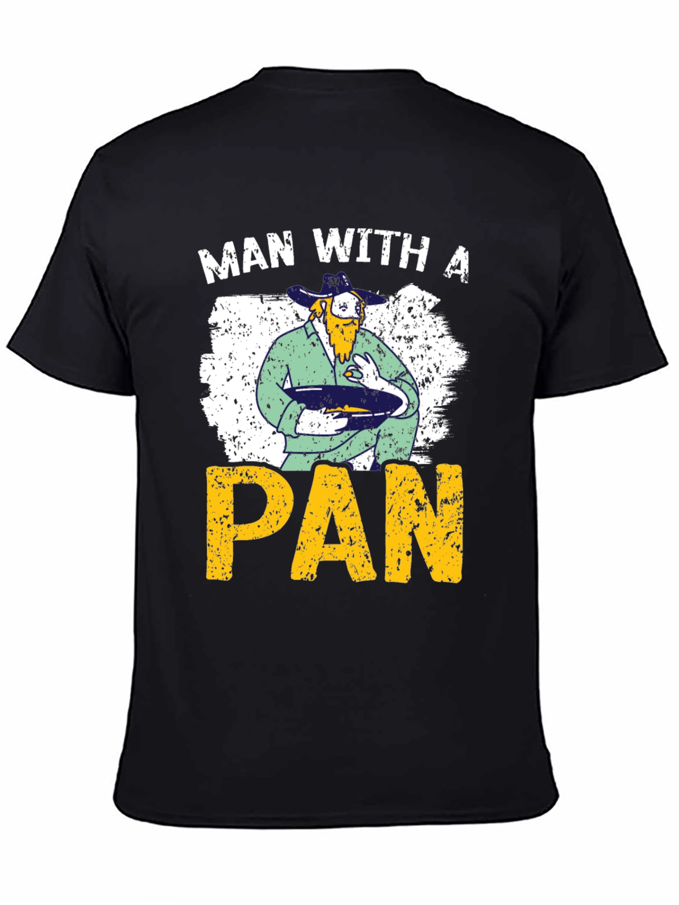 Black Man with a Pan Novelty T-Shirt view 4