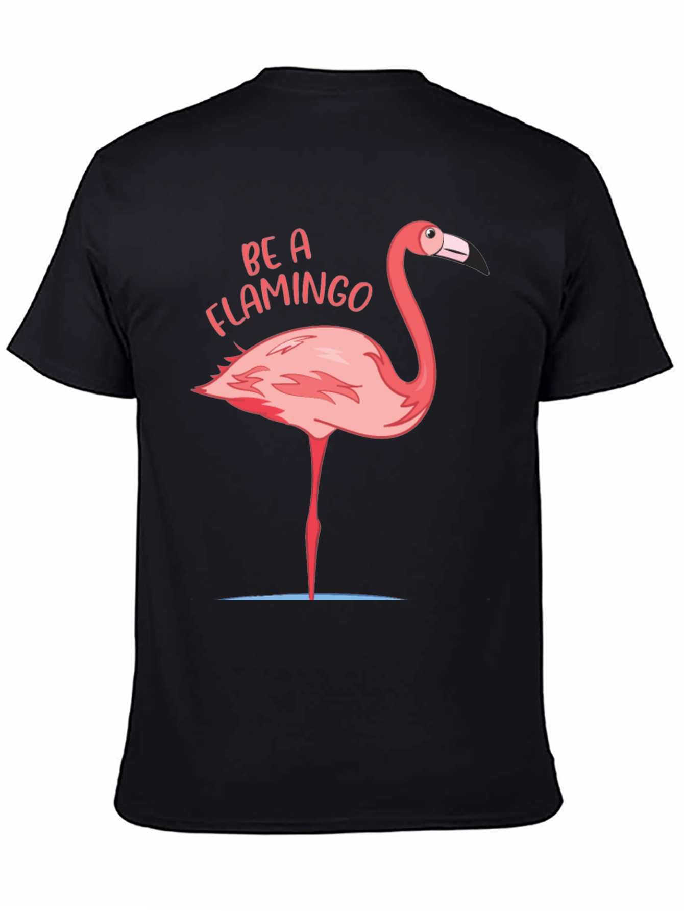 Black Be A Flamingo Graphic T-Shirt view 4