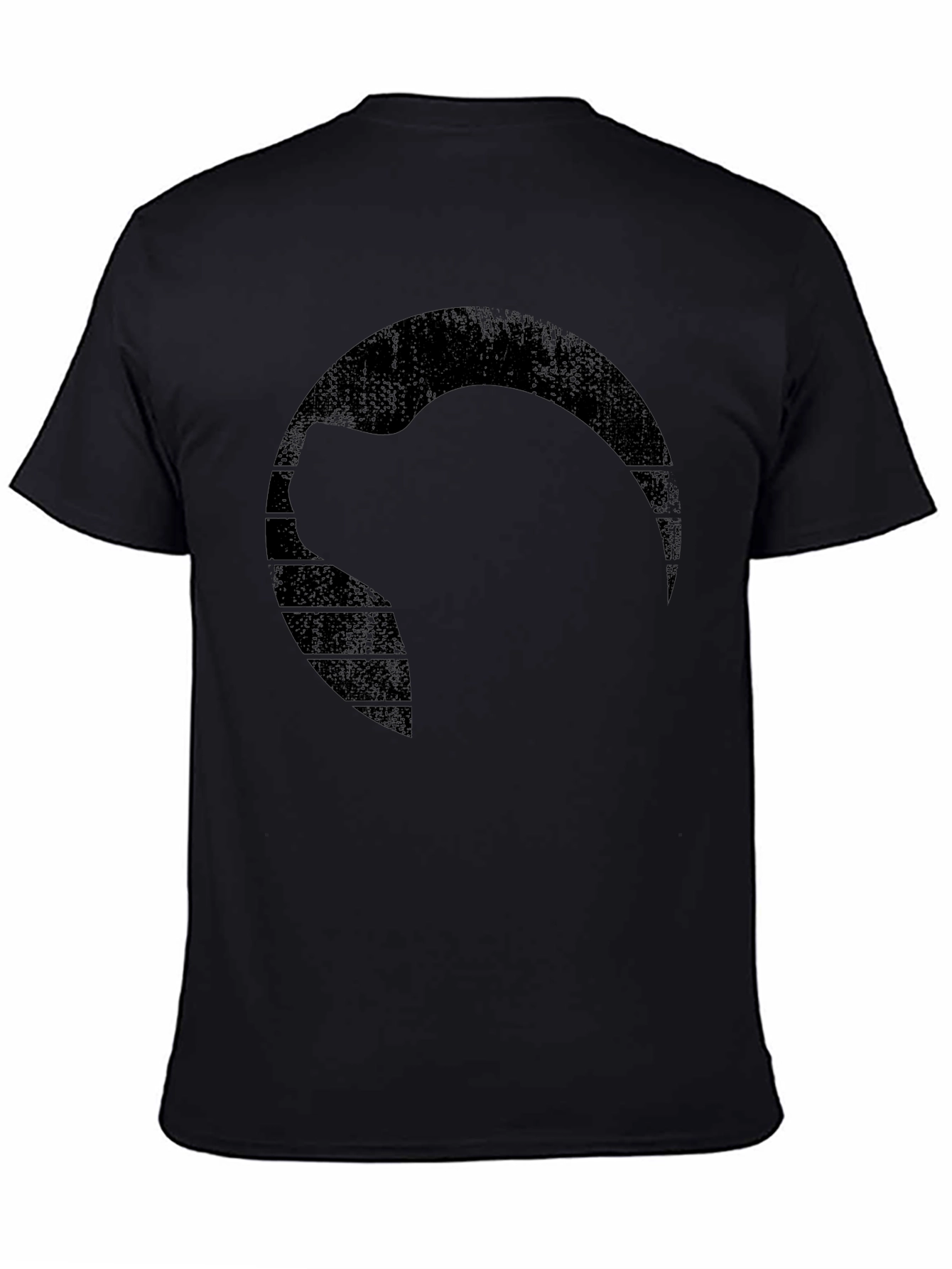Black Men's Black Graphic Print T-Shirt view 4