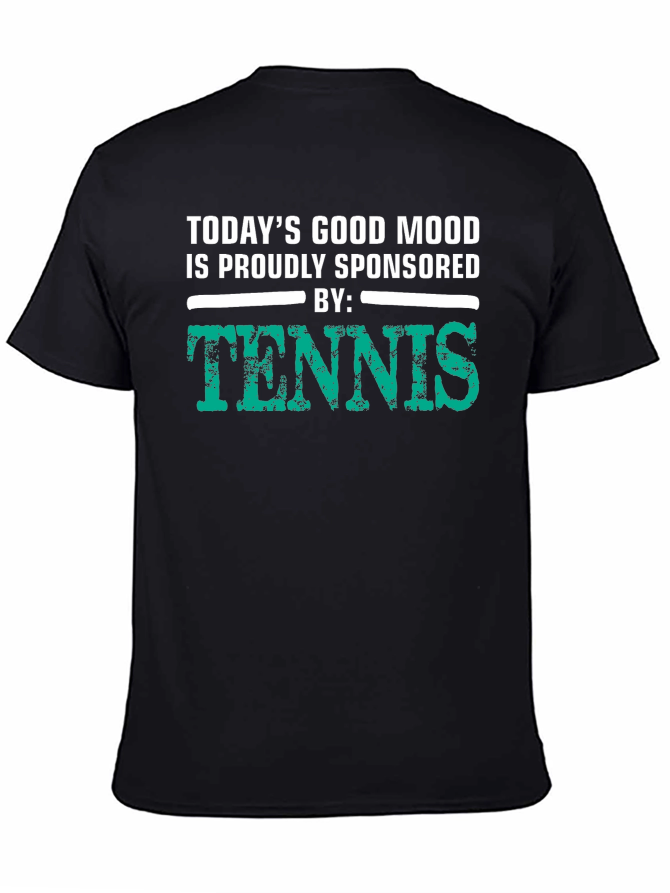 Black Tennis Sponsored Good Mood T-Shirt view 4