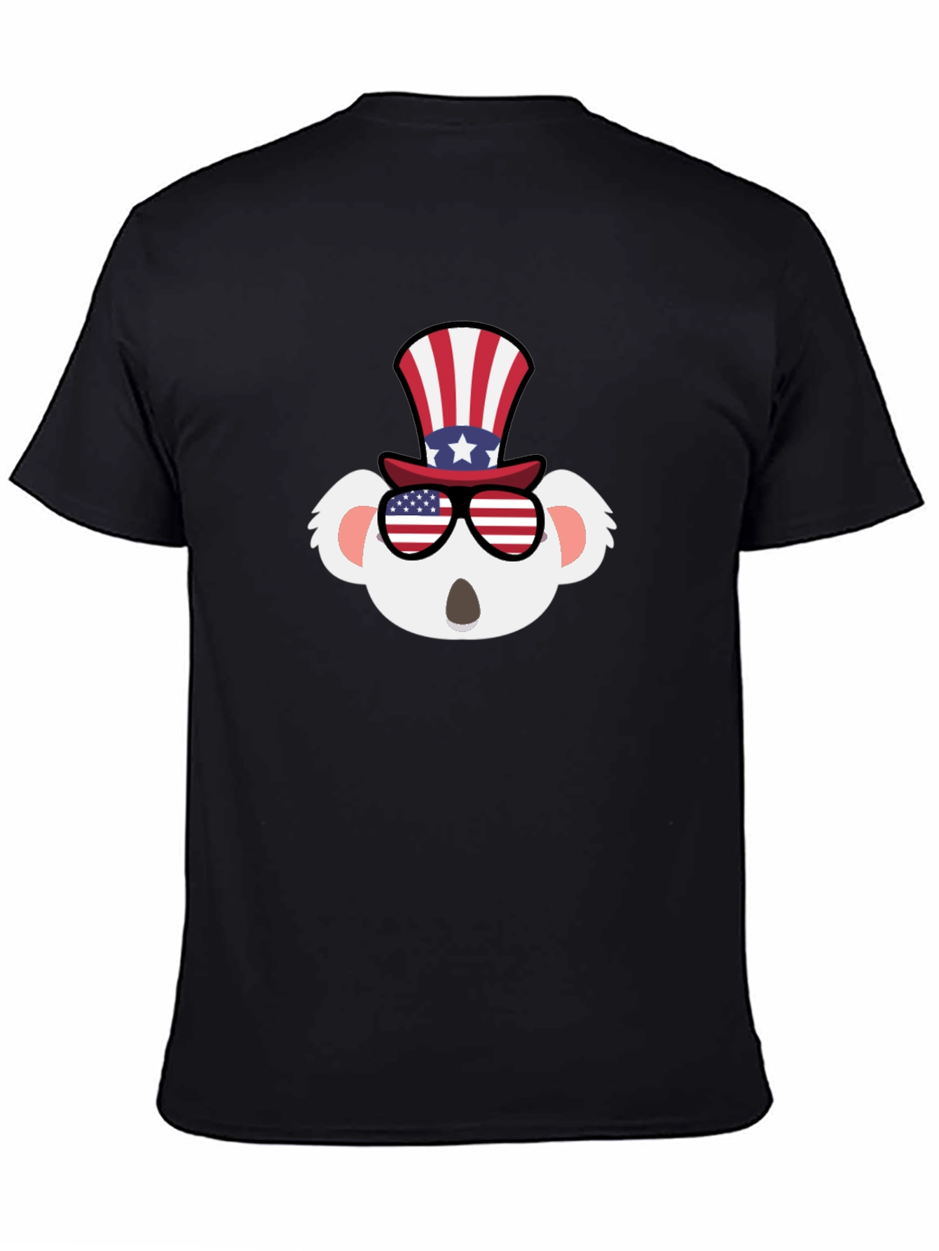 Black Patriotic Koala T-Shirt - USA Pride! view 4