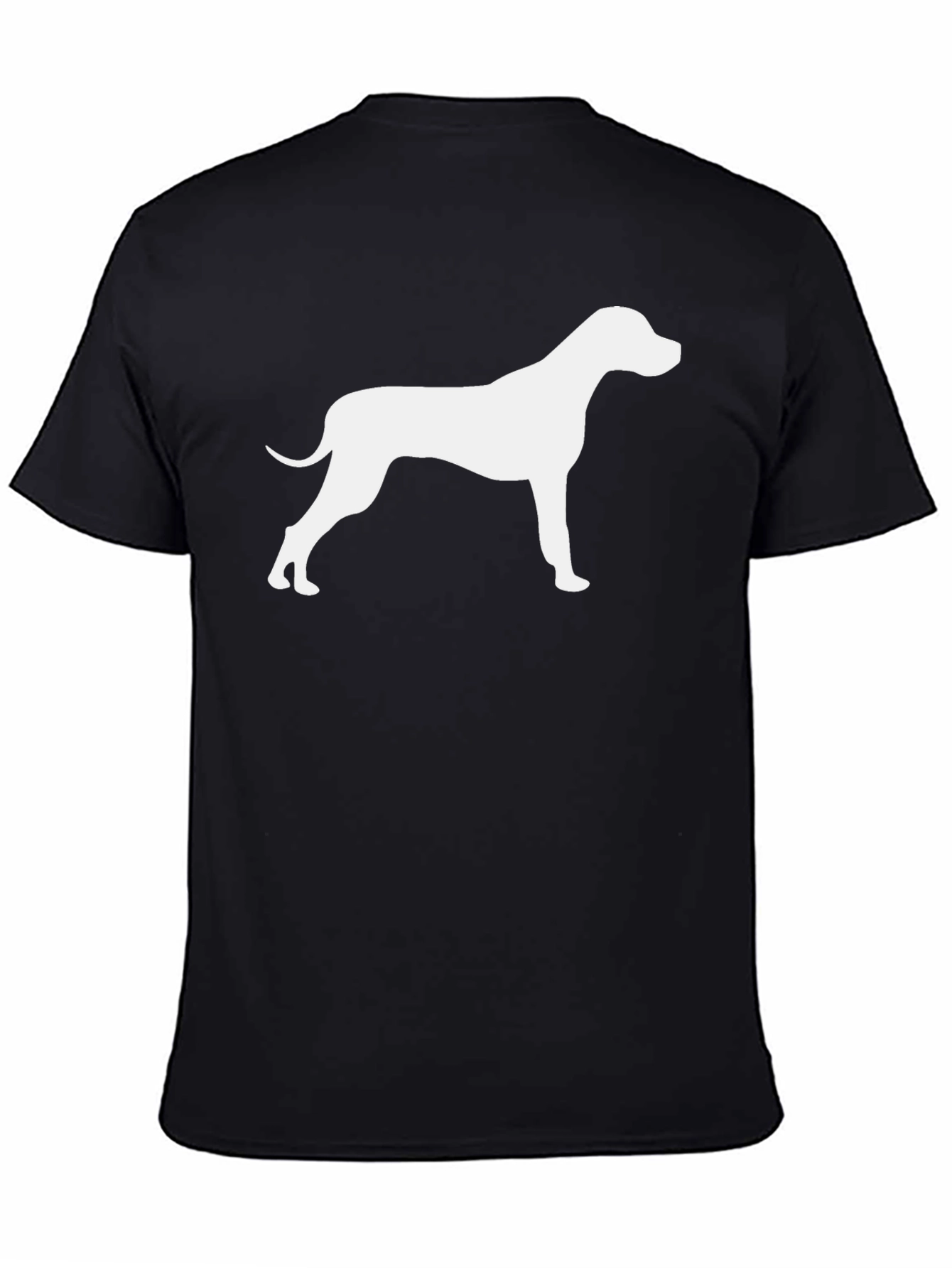 Black Dog Silhouette Black T-Shirt view 4
